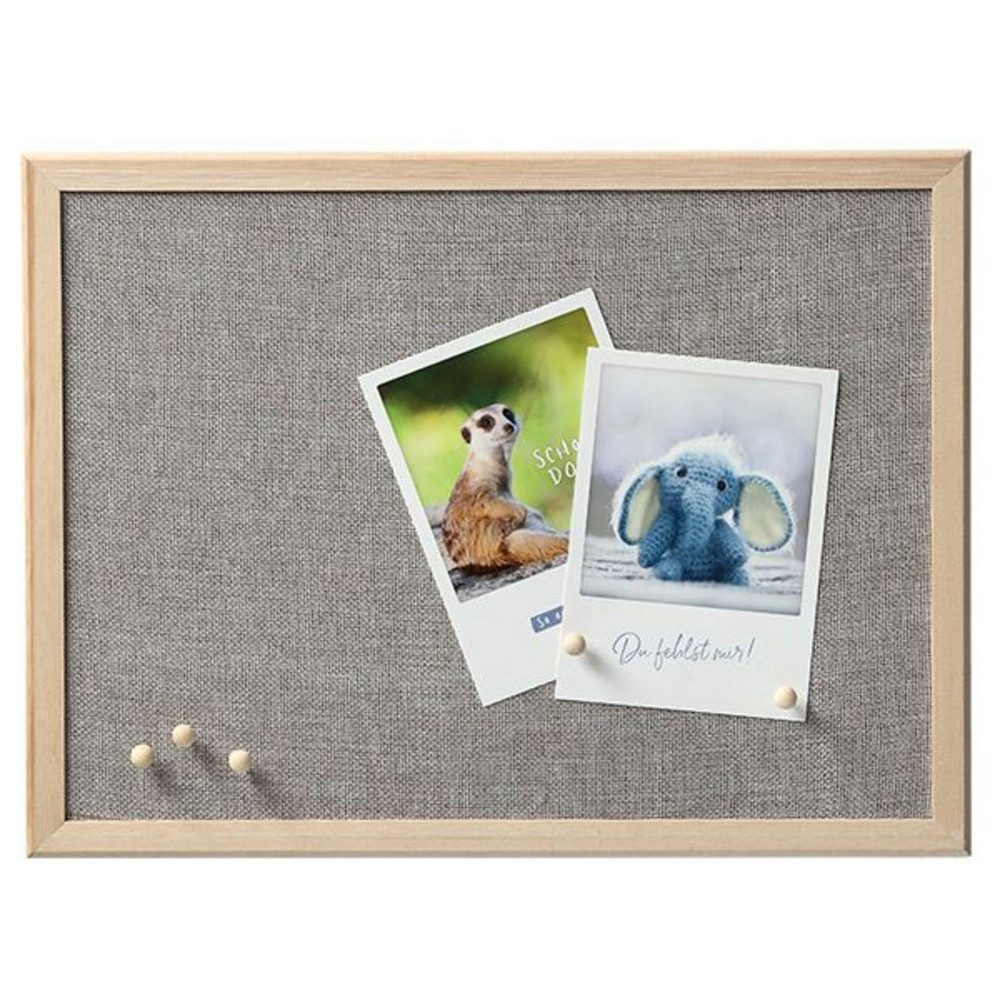Basera® Pinnwand Pinnwand aus Leinen und Kiefernholz, (1-tlg), 30 x 40 cm günstig online kaufen