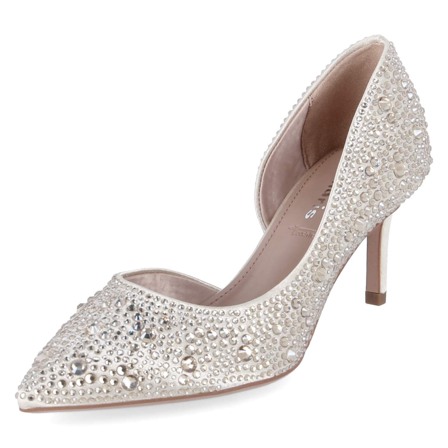 Tamaris Tamaris 1-22457-44-289 Damen Textil silber Keilpumps günstig online kaufen