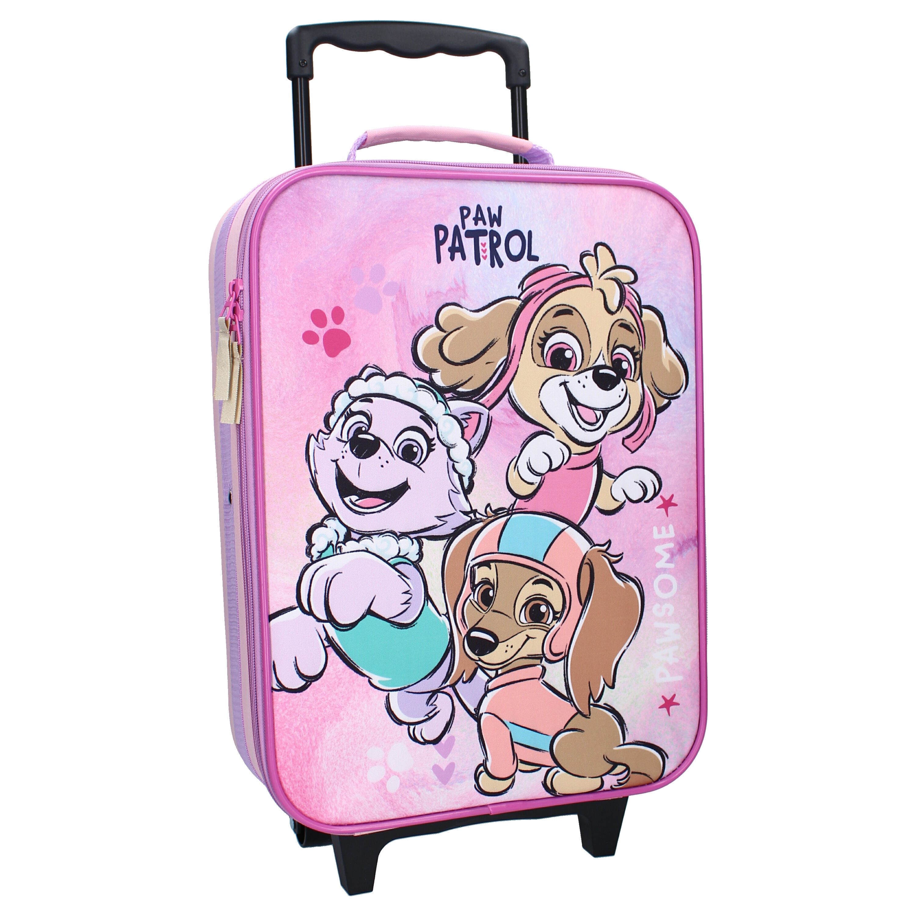 PAW PATROL Kinderkoffer Trolley Валізи 12 L kindertrolley pawpatrol pink Trolly Mädchen Leicht, Innenmaße: 40 x 30 x 10 cm, Gesamtmaße: 47 x 31 x 13 cm