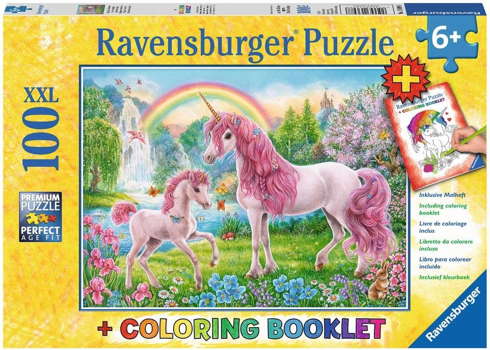 Ravensburger Puzzle Magische Einhörner, 100 Puzzleteile, Made in Germany, FSC® - schützt Wald - weltweit
