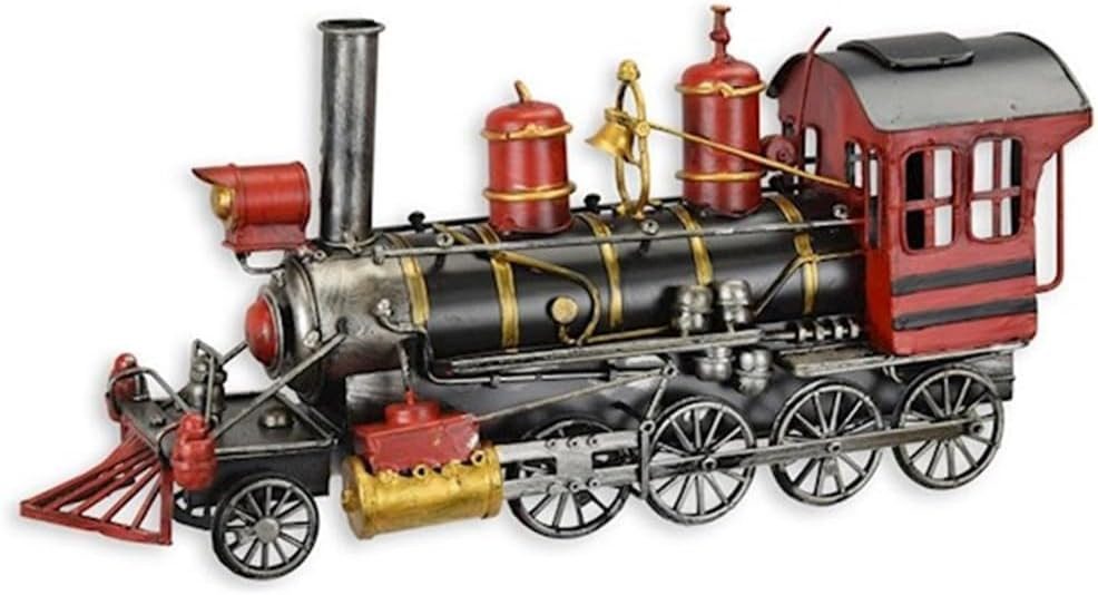 JS GartenDeko Dampflokomotive Blechmodell Nostalgie Dampflokomotive L 41 cm Deko Lokomotive Retro