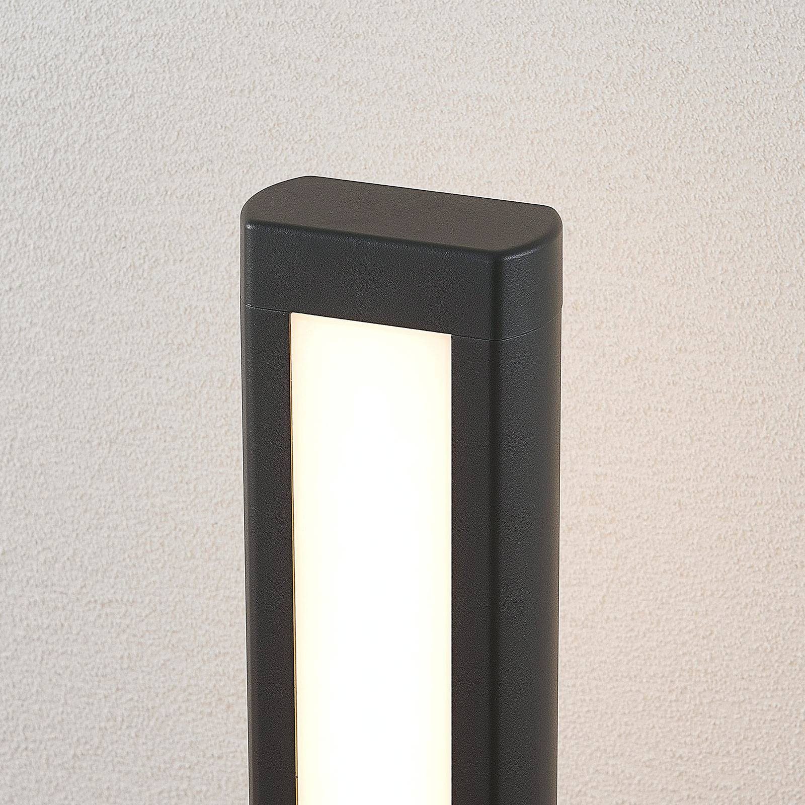 Lucande LED Sockelleuchte LED-Leuchtmittel anthrazit, weiß, inkl. verbaut, flammig, 2 Acryl, Mhairi, Aluminium-Druckguss, warmweiß, fest Modern