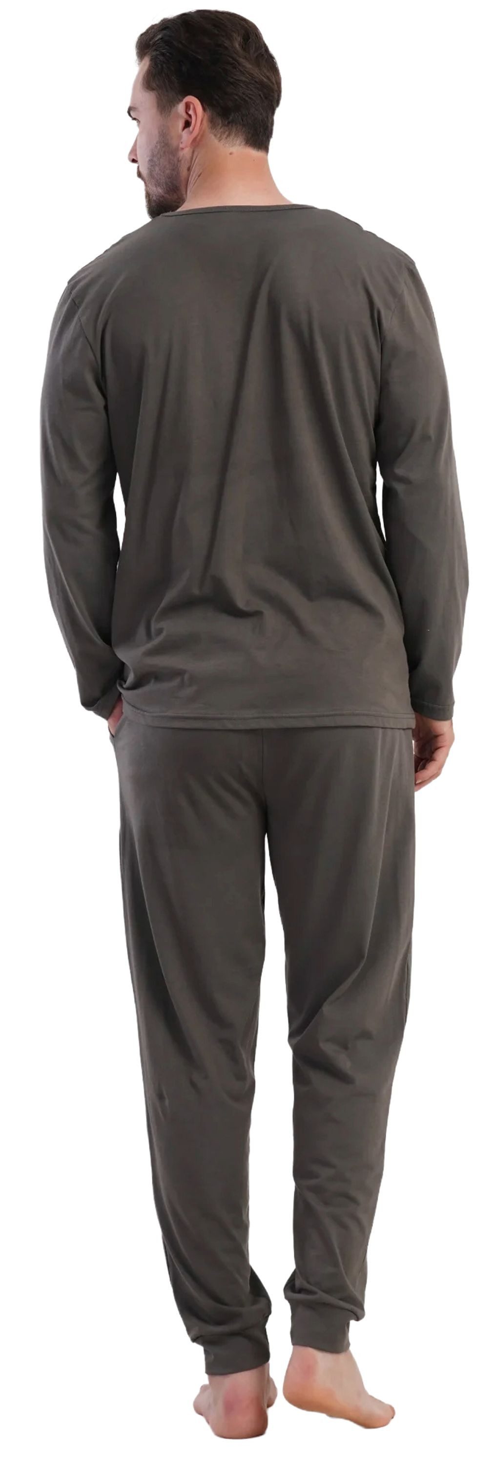 Vienetta Schlafanzug Man (Set, 2 tlg., 2-teilig) Herren Pyjama lang Langarm günstig online kaufen