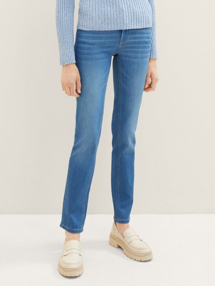 TOM TAILOR Skinny-fit-Jeans Alexa Straight Jeans, Unser Model ist 178 cm  groß und trägt Größe 26/32