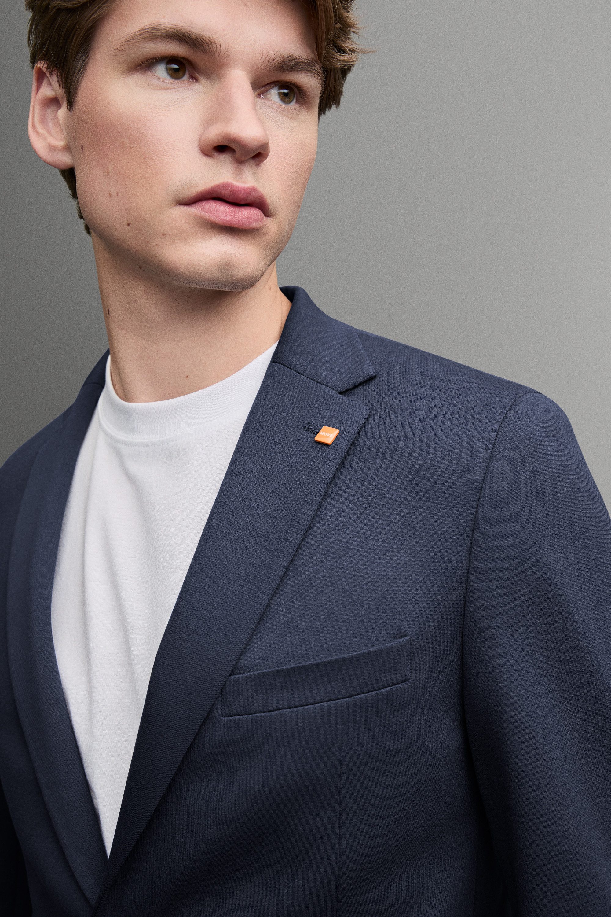 Digel Anzugsakko Anello-ST (1-tlg., Polyester-Viskosemix) Touching Buttons, Abnehmbarer Revers-Pin
