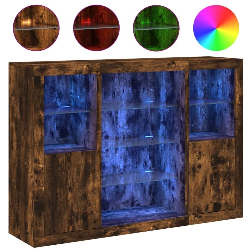 vidaXL Sideboard Sideboards mit LED-Leuchten 3 günstig online kaufen