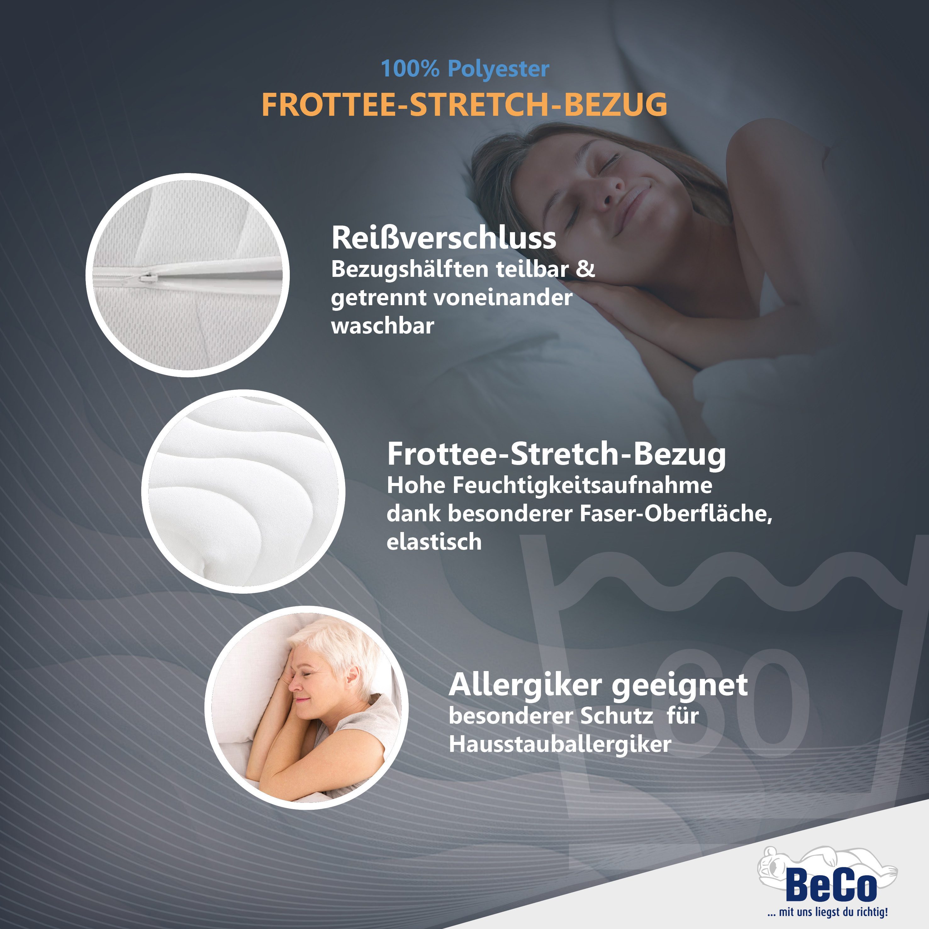 Komfortschaummatratze Medibett, Beco, 15 cm hoch, Matratze in vielen Größen erhältlich! In 90x200 und 140x200 cm