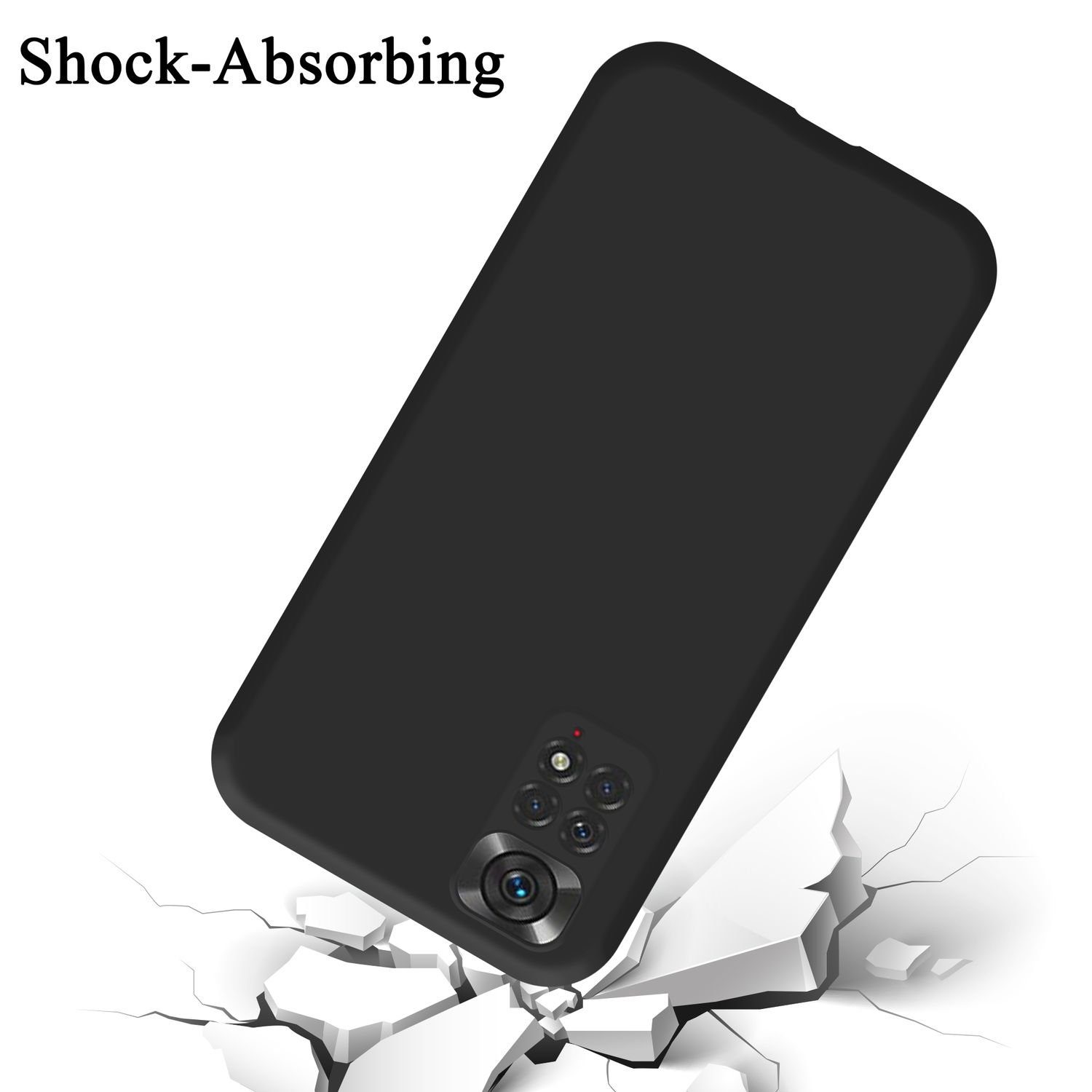 Cadorabo Handyhülle für Xiaomi RedMi NOTE 11 4G / 11S 4G Hülle Xiaomi RedMi NOTE 11 4G / 11S 4G, Flexible Hülle TPU Silikon Schutzhülle Back Cover Case