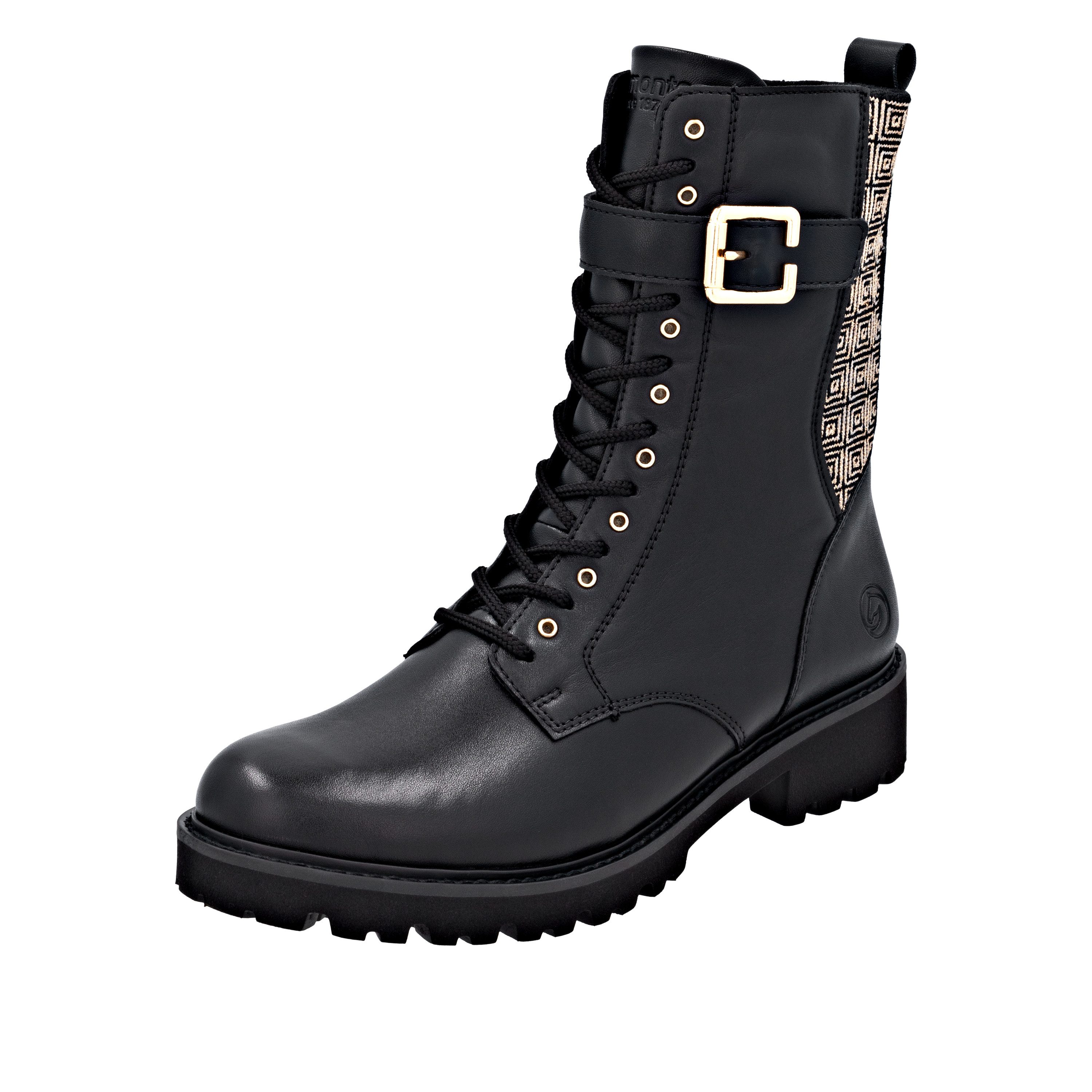 Remonte Schnürstiefelette Schnürboots, Profilsohle, Blockabsatz, mit günstig online kaufen
