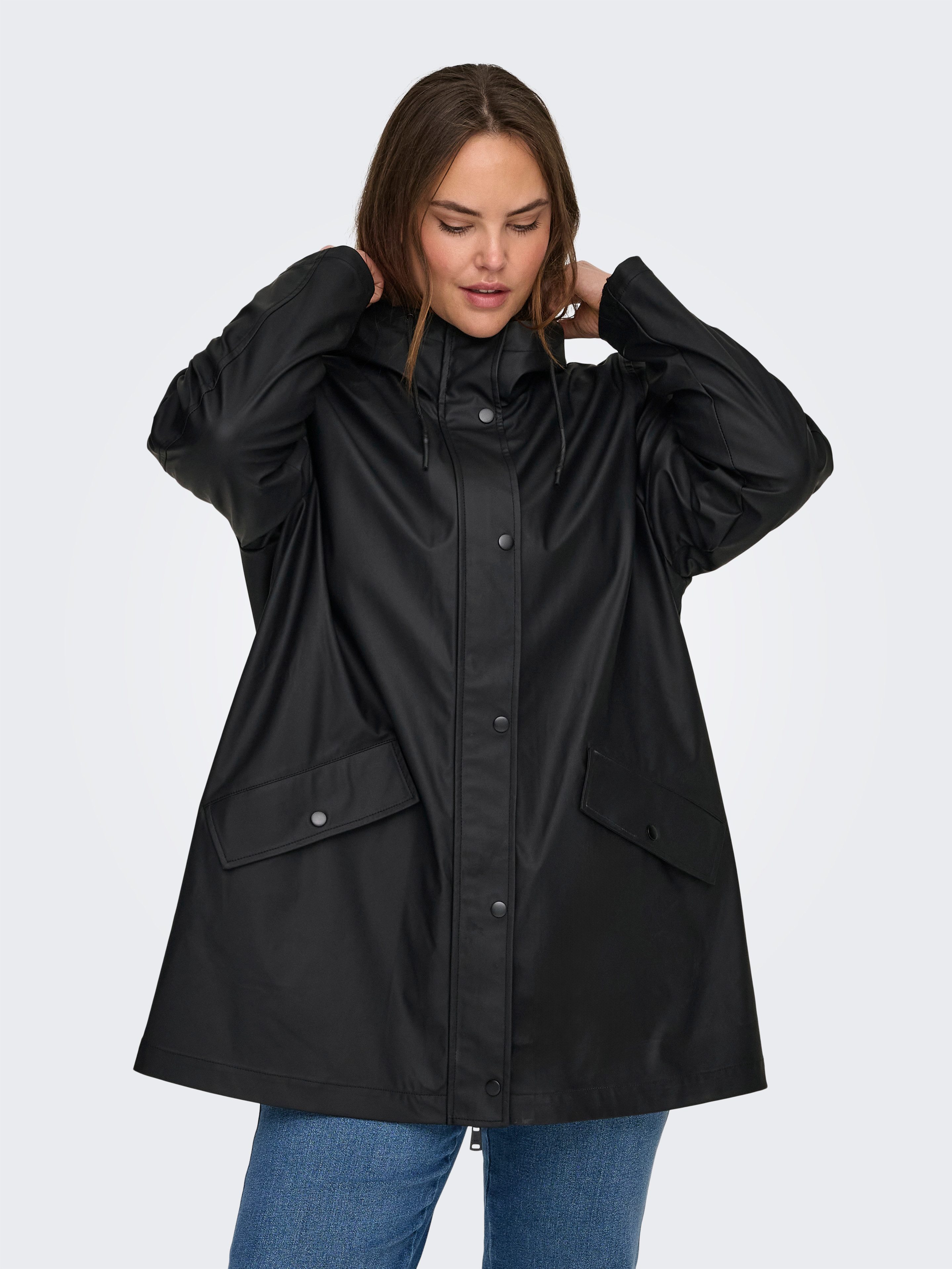 ONLY CARMAKOMA Regenmantel CARELISA LIFE RAINCOAT ZIP OTW NOOS wasserabweis günstig online kaufen