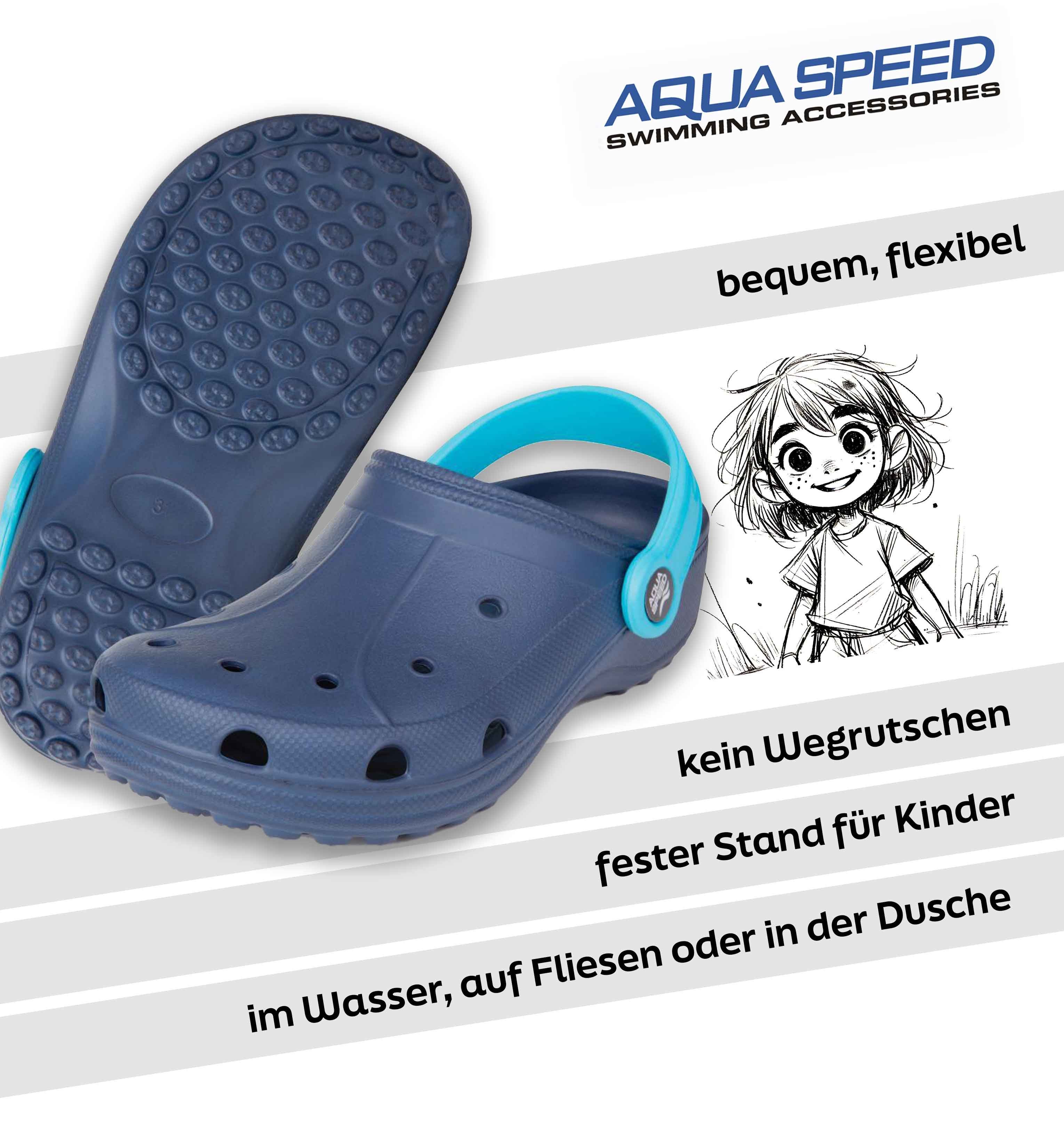 Aqua Speed LIMA Badepantoletten für Kinder u. Jugendliche Größen 24-35 Clog Pflegeleicht – Einfach zu reinigen und langlebig. – Bild 3 von 5