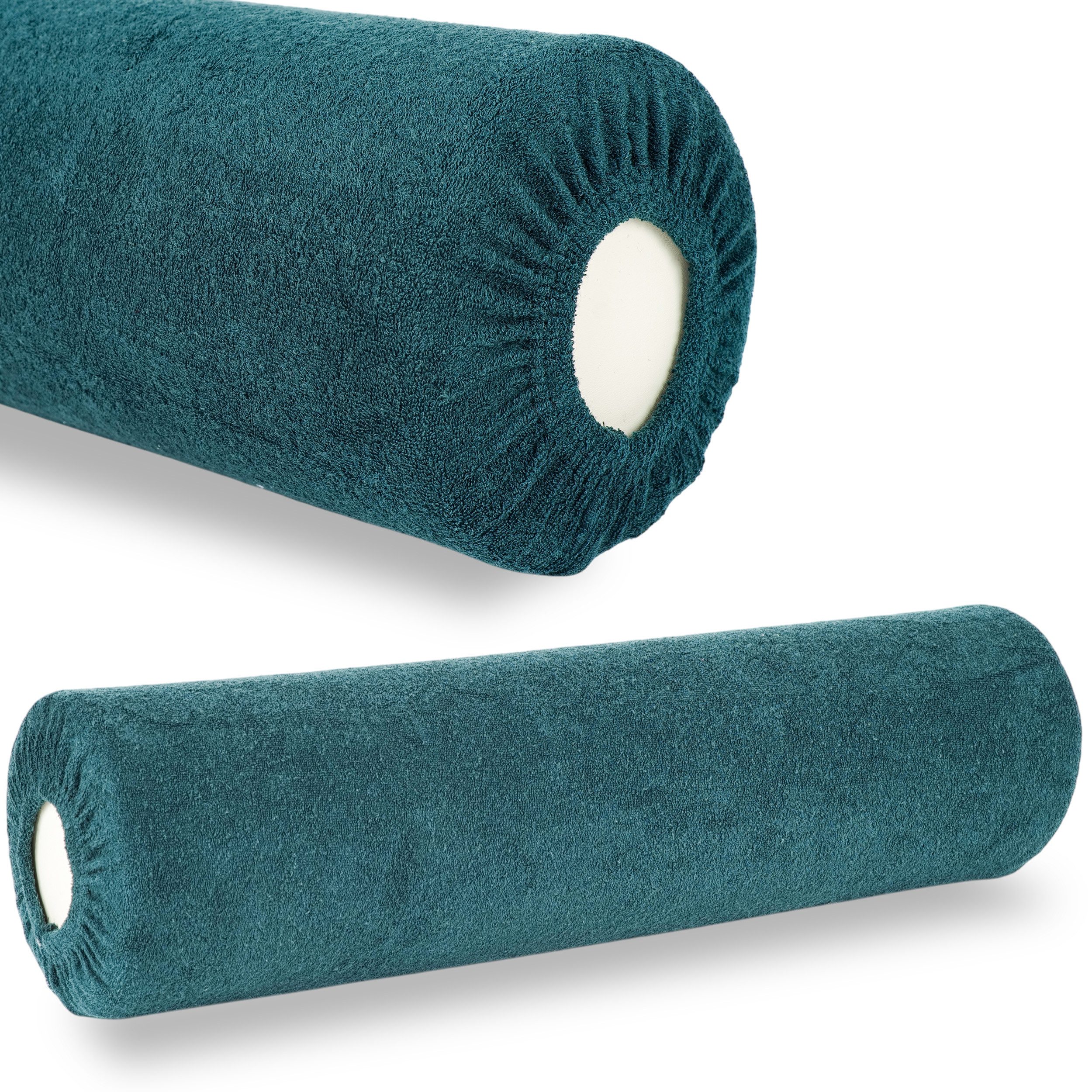 Habys Massageliege Frottee Bezug für Lagerungsrolle, Vollrolle, Nackenkissen, 15x60 cm