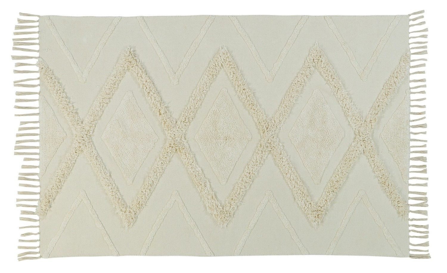 Scandicliving Kinderteppich Teppich, Cream, 120x180 cm, handgetuftete Baumwolle, rechteckig