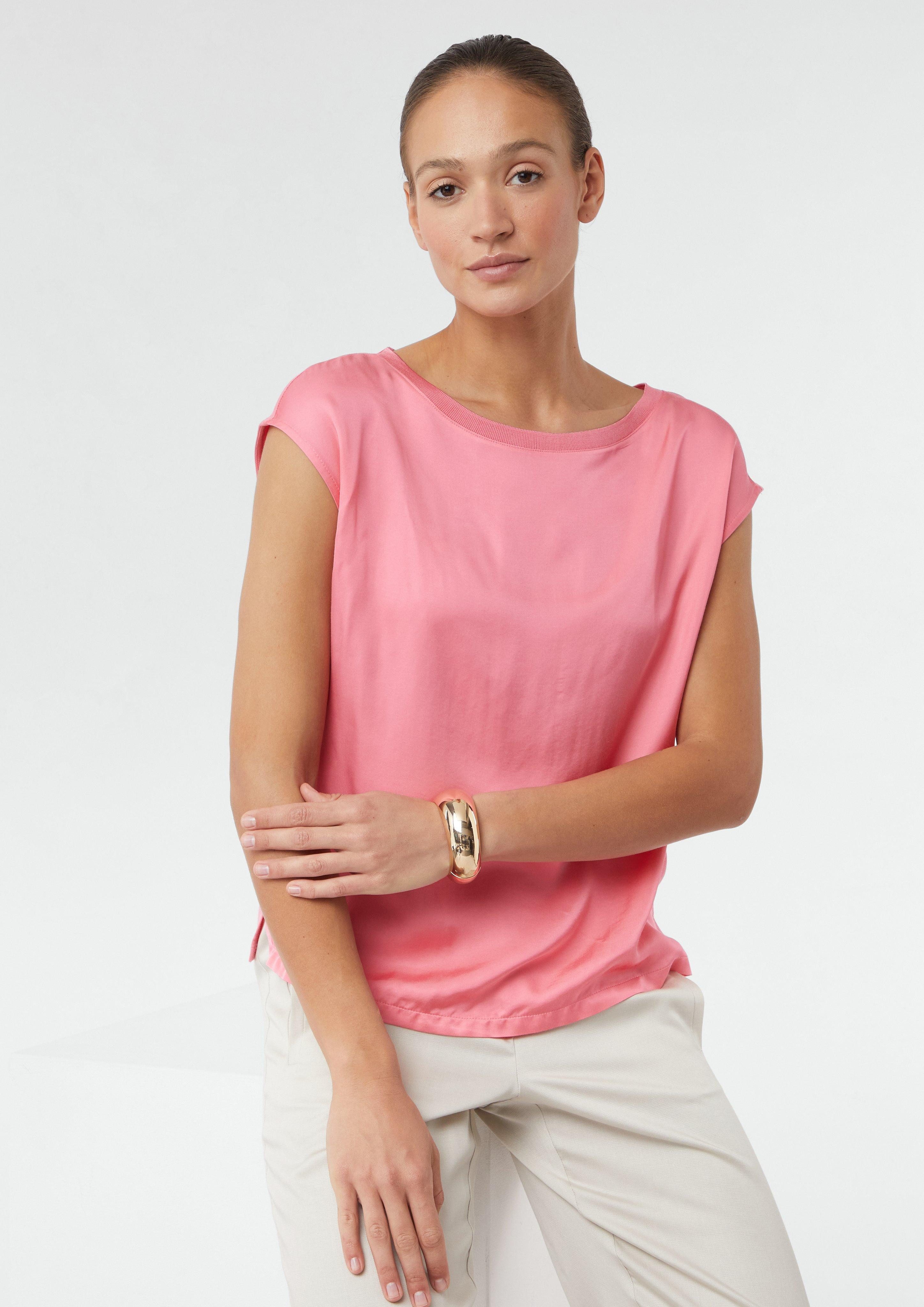 Comma Shirttop Shirt im Fabricmix mit günstig online kaufen
