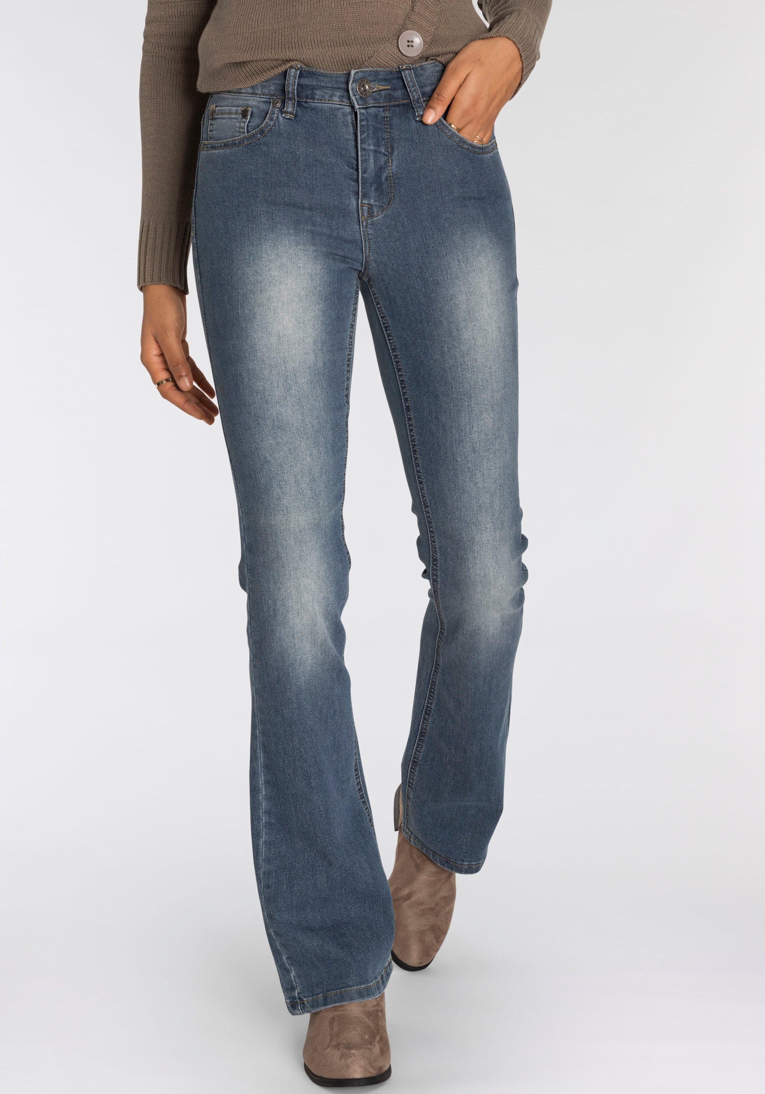 Arizona Bootcut-Jeans Shaping High Waist