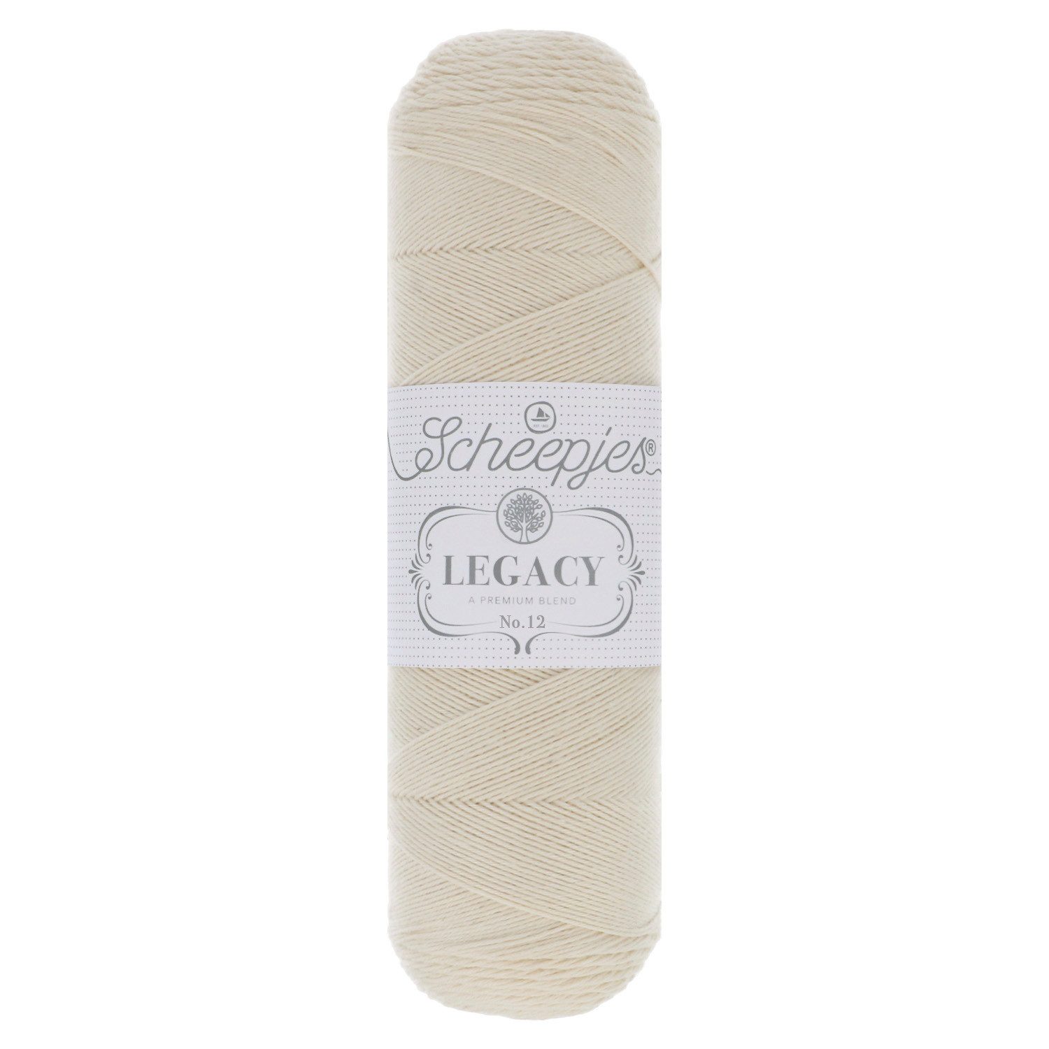 Scheepjes 5 x SCHEEPJES LEGACY (BAUMWOLLE MATT) 089 Ecru 12 (100g/495m) Häkelwolle, Strickgarn,Baumwollgarn