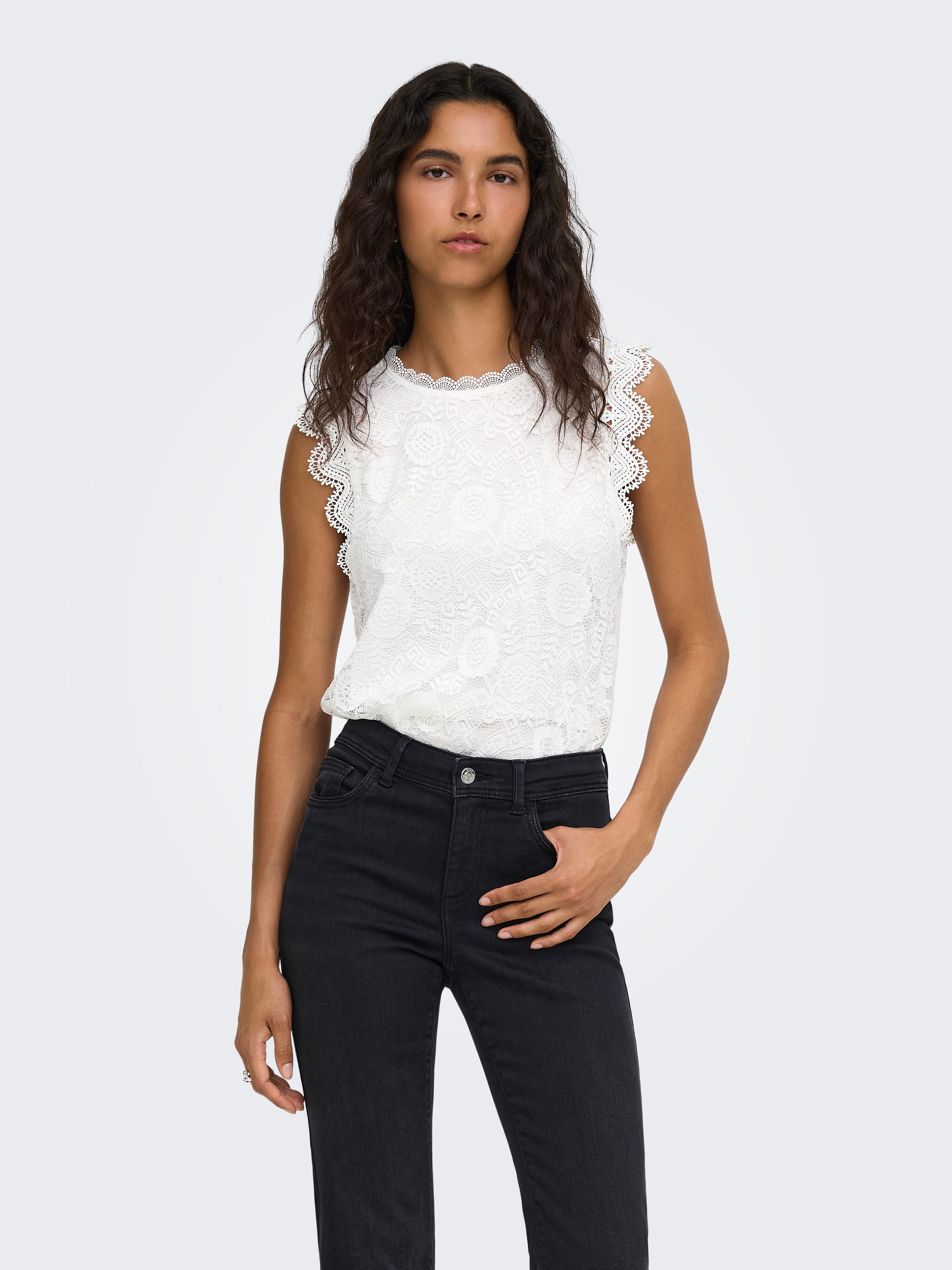 Spitzentop ONLSINE S/L LACE TOP CS JRS