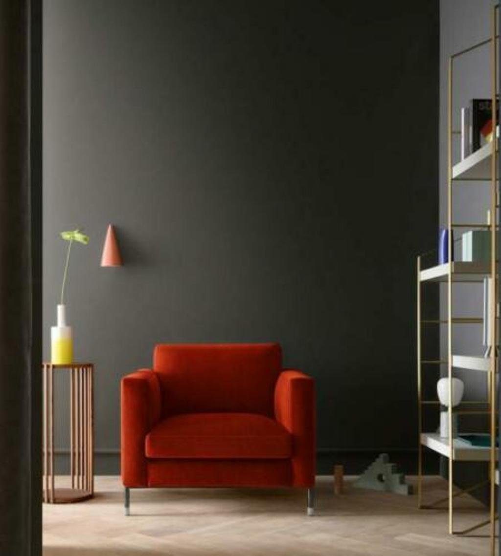 Textil Club Neu Stuhl Design Polster Stoff Sessel Rot Sessel, Lounge Fernseh Relax Luxus JVmoebel