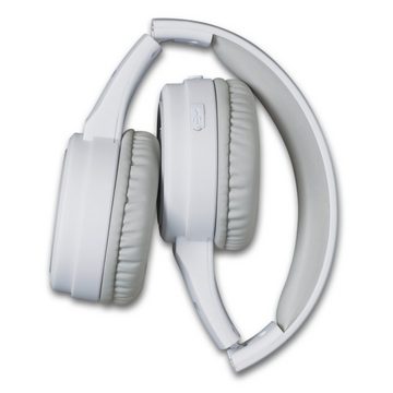 Lenco HPB-330 Bluetooth-Kopfhörer (66 Stunden Komfortabler Musikgenuss, IPX4 Geschützt, in Weiß/Schwarz)