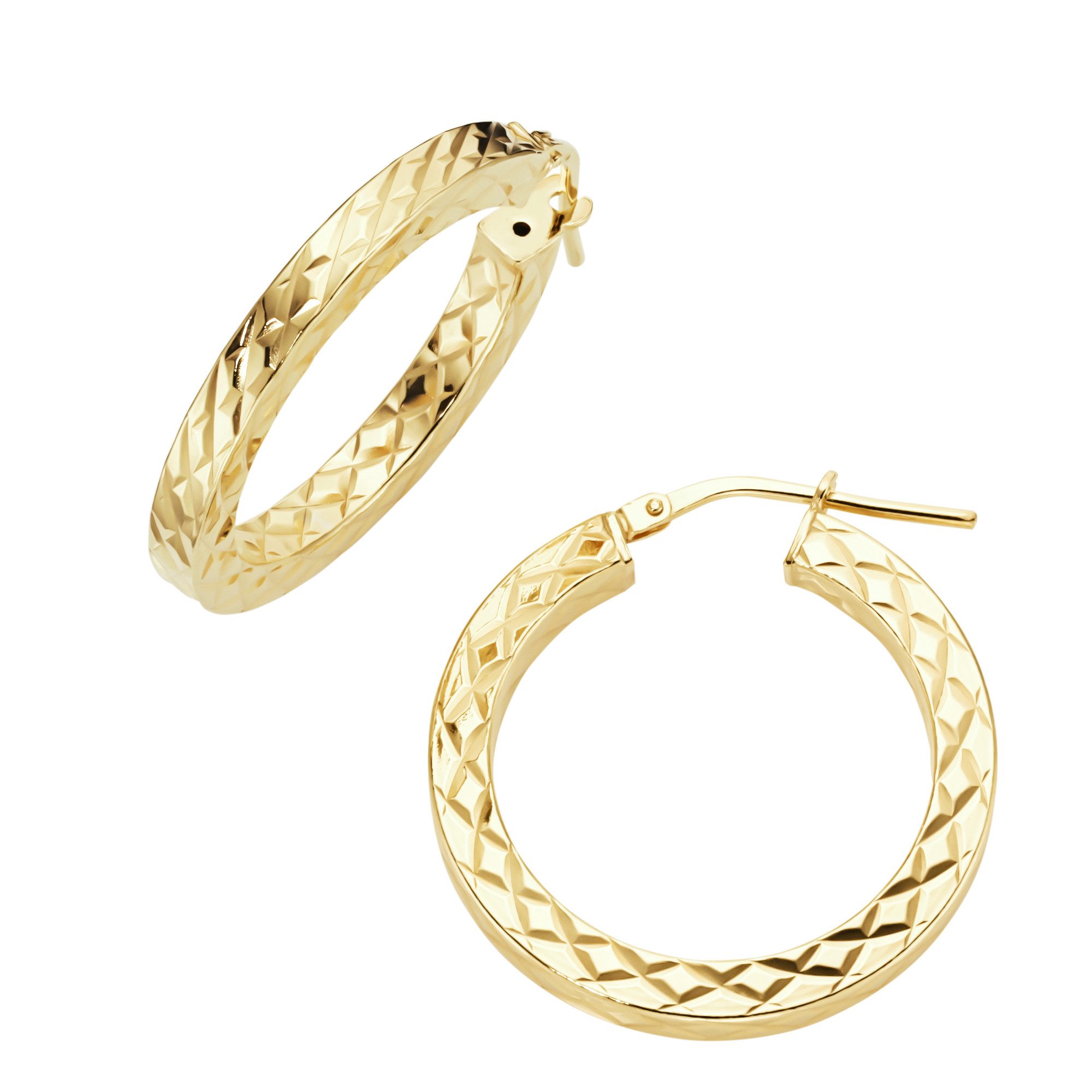 Firetti Paar Creolen Schmuck Geschenk Silber 925 Ohrschmuck Ohrringe diamantiert