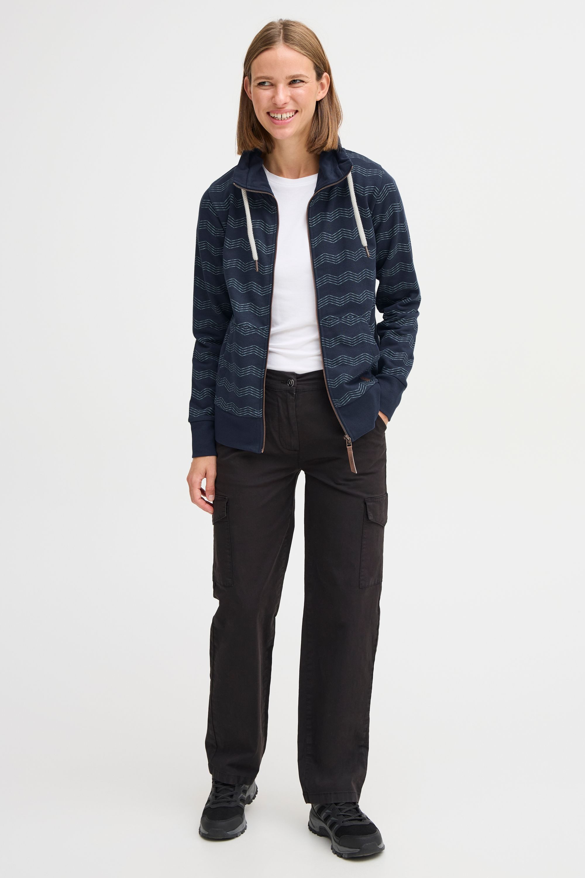 OXMO Sweatjacke OXVanta Moderne Sweatjacke