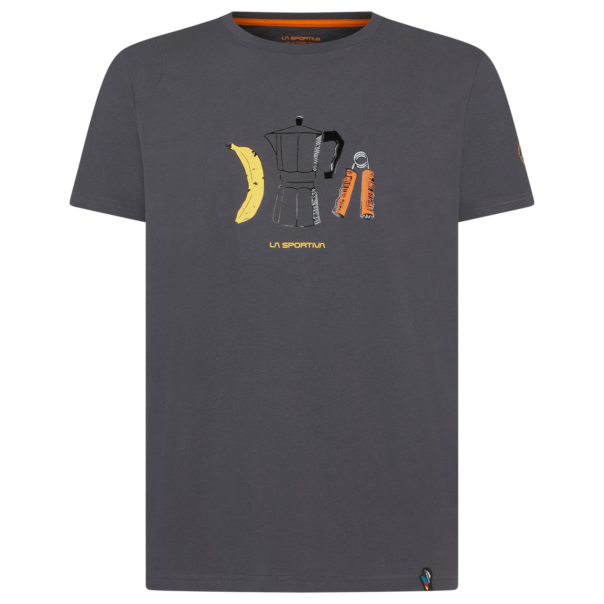 La Sportiva T-Shirt La Sportiva M Breakfast T-shirt Herren Carbon - Maple | T-Shirts