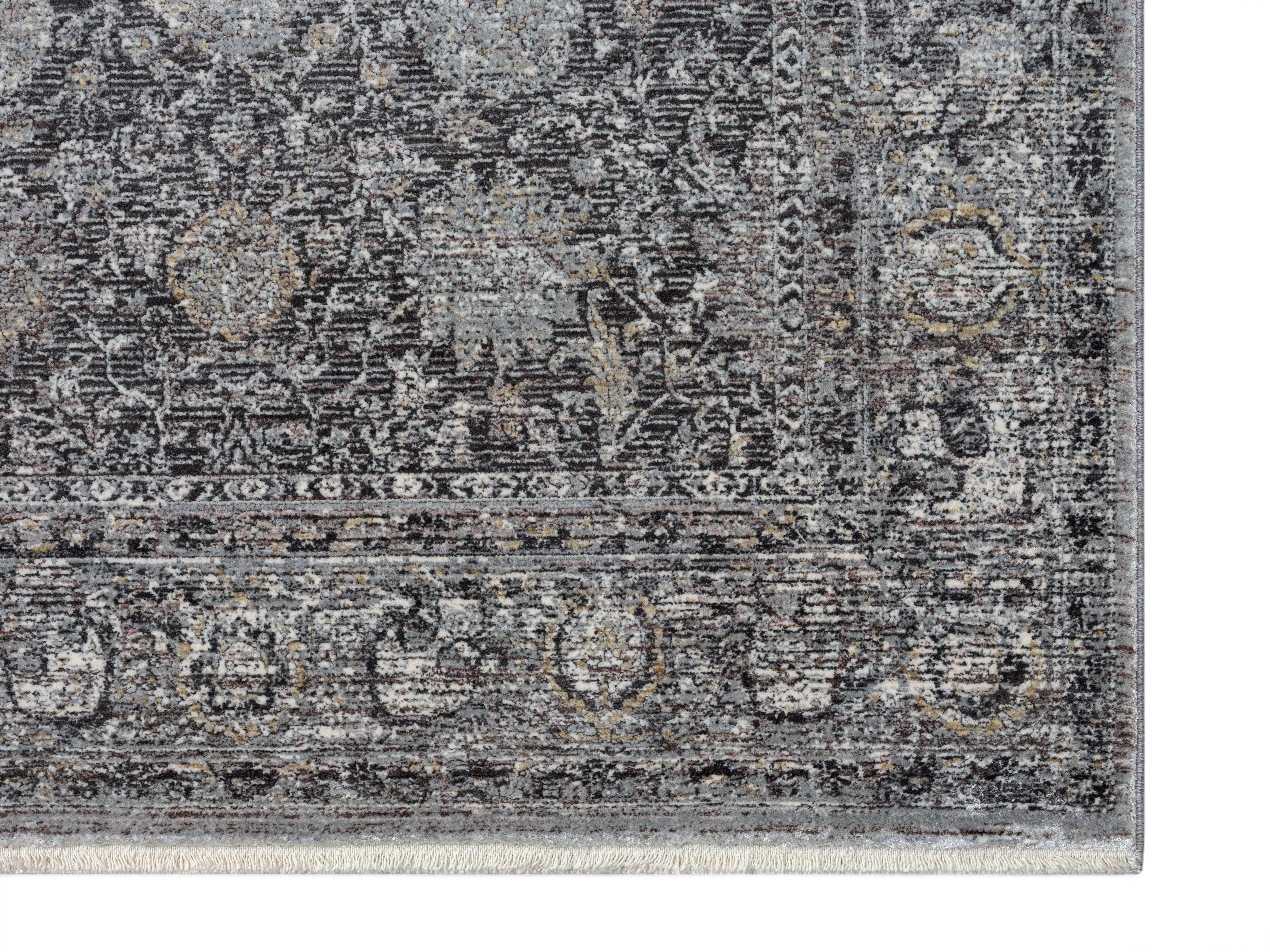 Teppich Scala Flor, ASTRA, eleganter grau Höhe: Optik mm, Orient 223, Viskoseteppich, 6621 seidiger 7 rechteckig