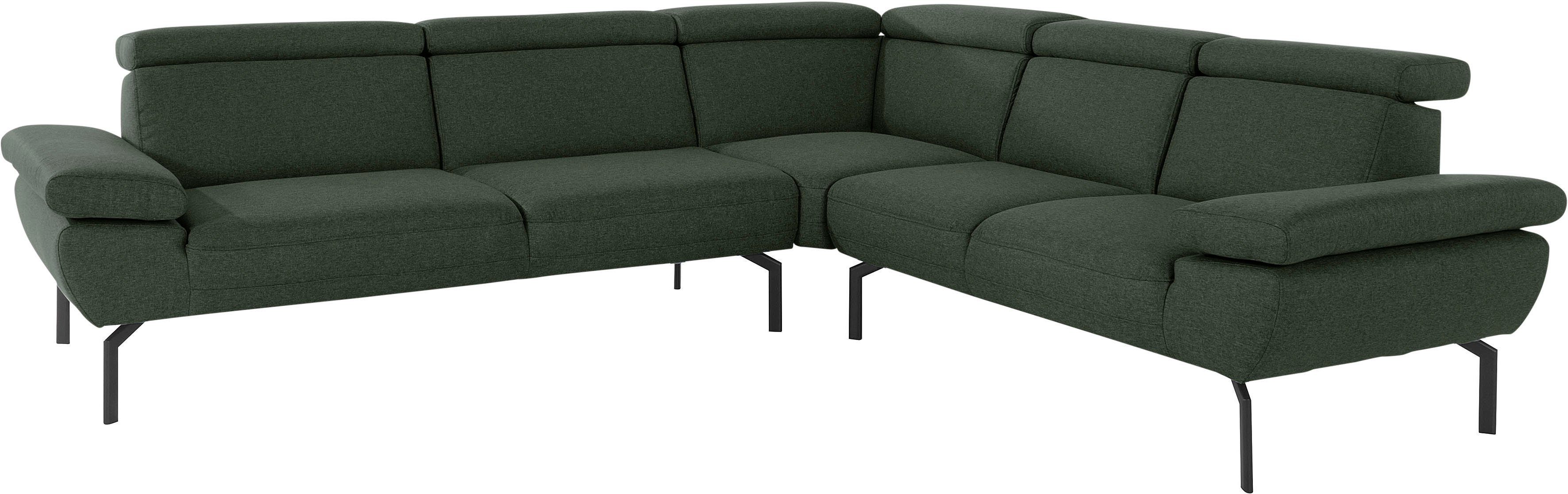 Ecksofa Style Places Rückenverstellung, of Luxus-Microfaser Trapino wahlweise in Luxus, mit Lederoptik