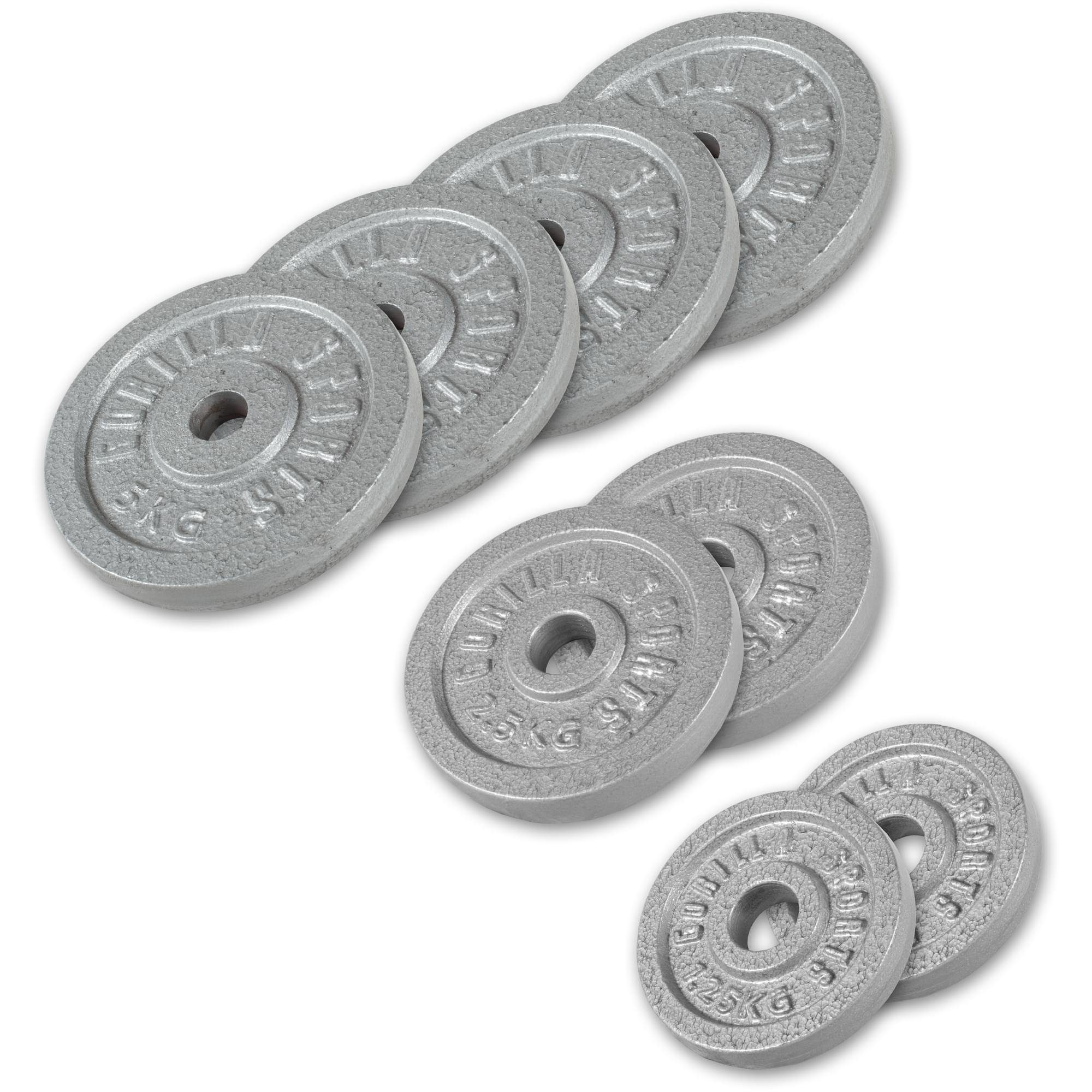 GORILLA SPORTS Hantelscheibe Hantelscheibe Guss 30/31 mm 1,25-30 KG, 27.5 kg