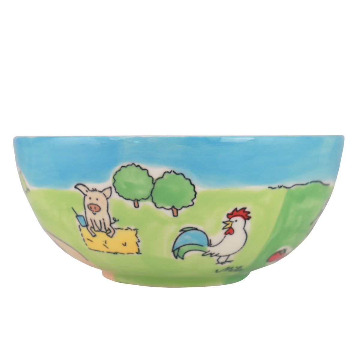 Mila Müslischale Mila Keramik Kinder-Schale Farm, ca. 400 ml, Keramik, (Stück)