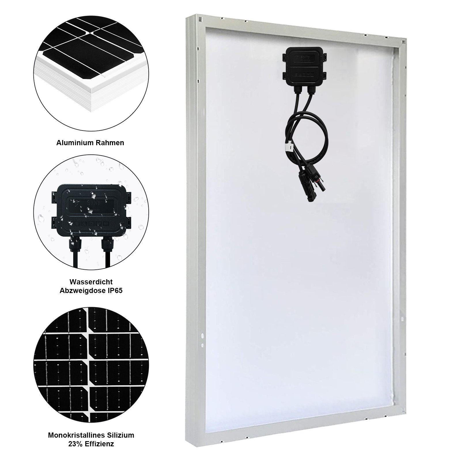 GLIESE Solaranlage 300W 12V Solarmodul PV Module für Wohnmobile Balkonkraftwerk, 300,00 W, Monokristallin, (Set, 1-St., Solarmodul), Erweiterbar durch Serien- und Parallelschaltung
