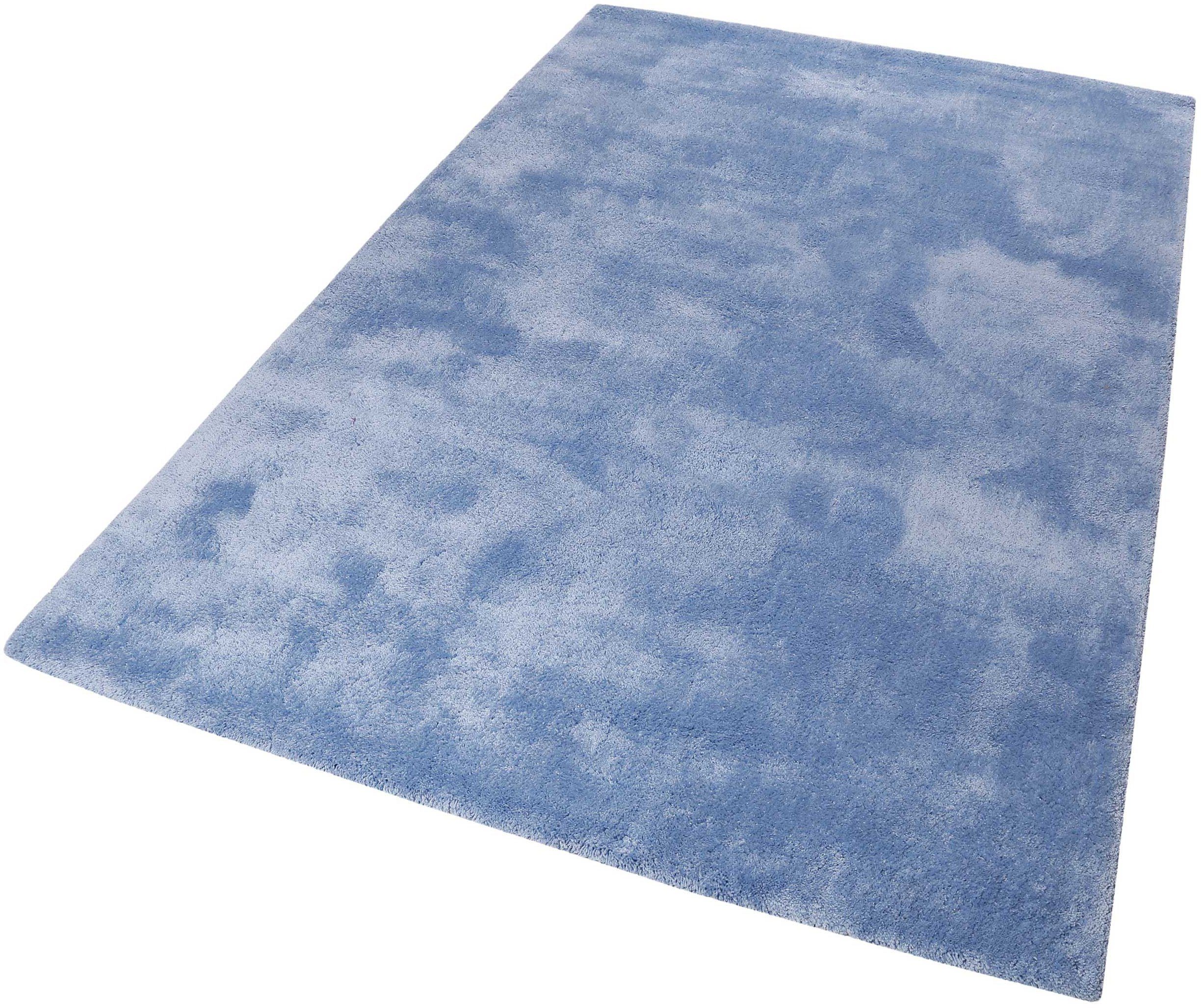 Hochflor-Teppich Relaxx, Esprit, rechteckig, Höhe: 25 mm, Wohnzimmer, sehr große Farbauswahl, weicher dichter Hochflor blau