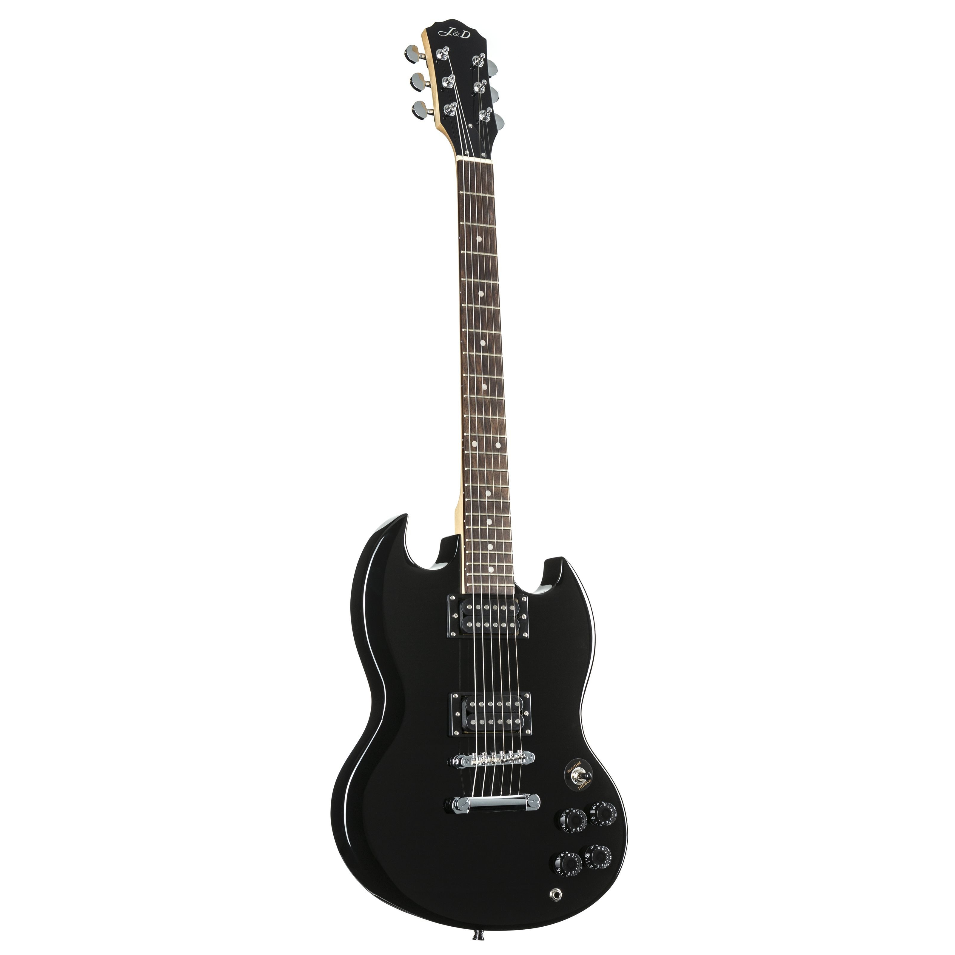 J & D E-Gitarre, GG II Rock Black - Double Cut Modelle