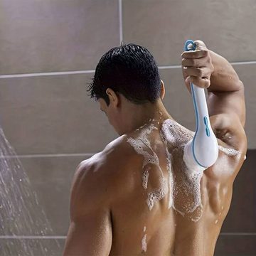 yozhiqu Körperbürste Akku-Duschbürste, Duschbürste mit langem Griff, für Körperreinigung, langem Griff für Körperreinigung, Peelingmassage und Schönheitspflege