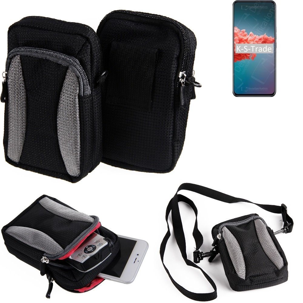 K-S-Trade Handyhülle für Xiaomi Redmi Note 9 5G, Holster Schutz Hülle Handy Hülle Gürteltasche Umhängetasche mit