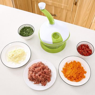 yozhiqu Gemüsehacker Gemüseschneider, manueller Fleischschneider, Fleischwolf-Mixer, multifunktionaler handgekurbelter Gemüseschneider für Küchengebrauch