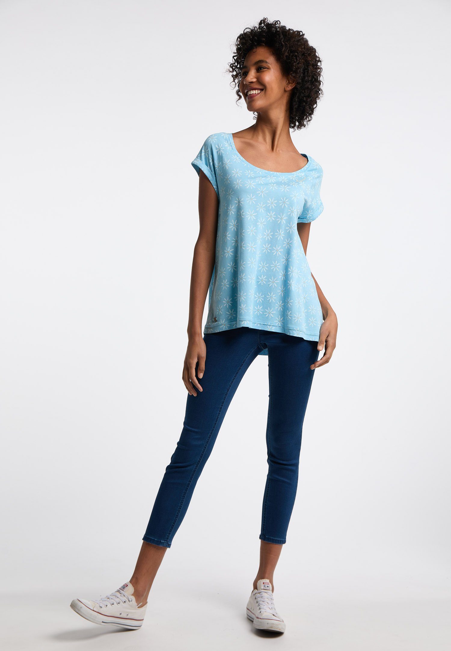 Ragwear T-Shirt Nachhaltige & ORGANIC ZILDA BLUE LIGHT Vegane Mode