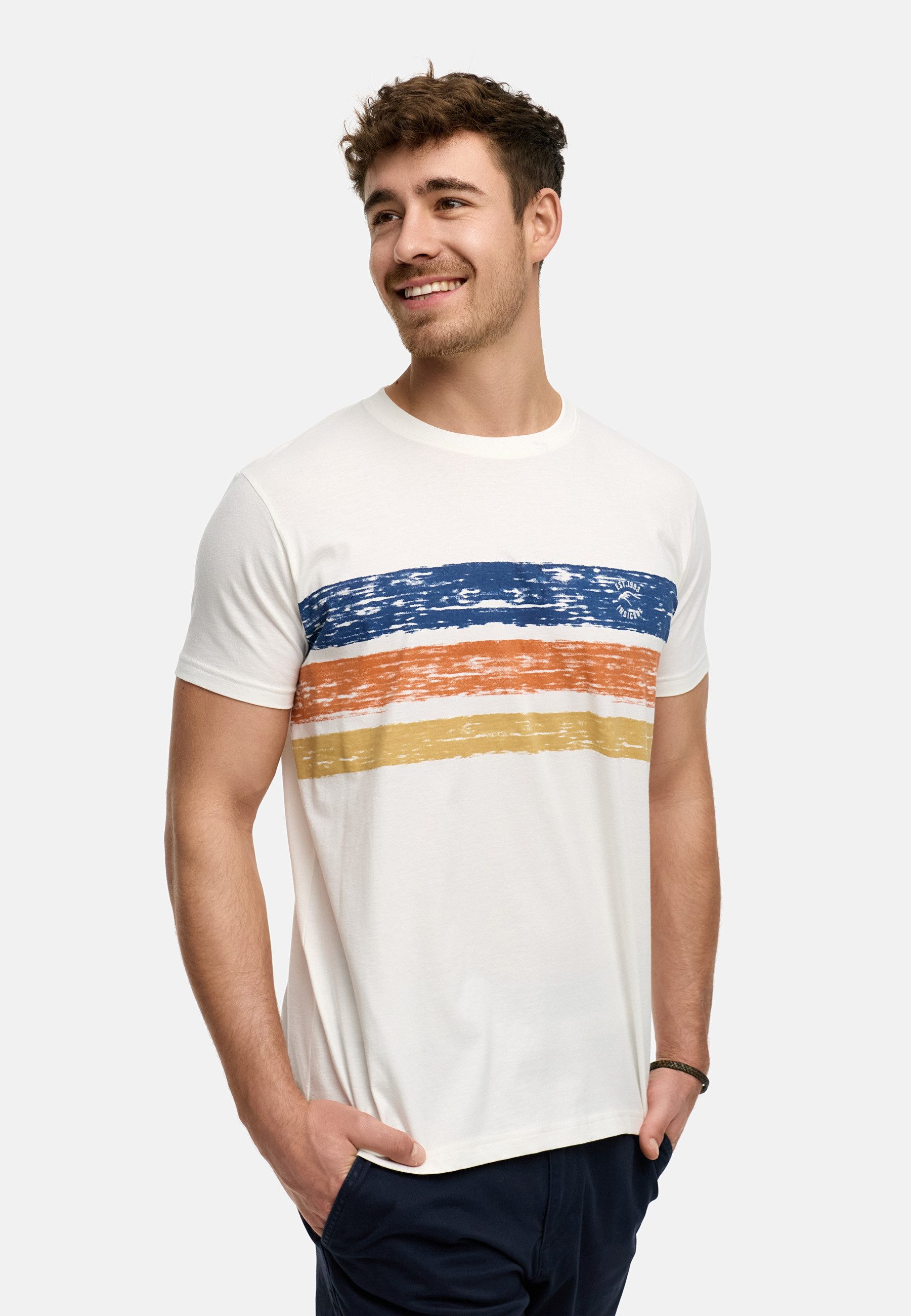 Indicode T-Shirt Herren INAsbjorn Shirt Tee Herrenshirt T-Shirt mit hochwertig verarbeiteten Details