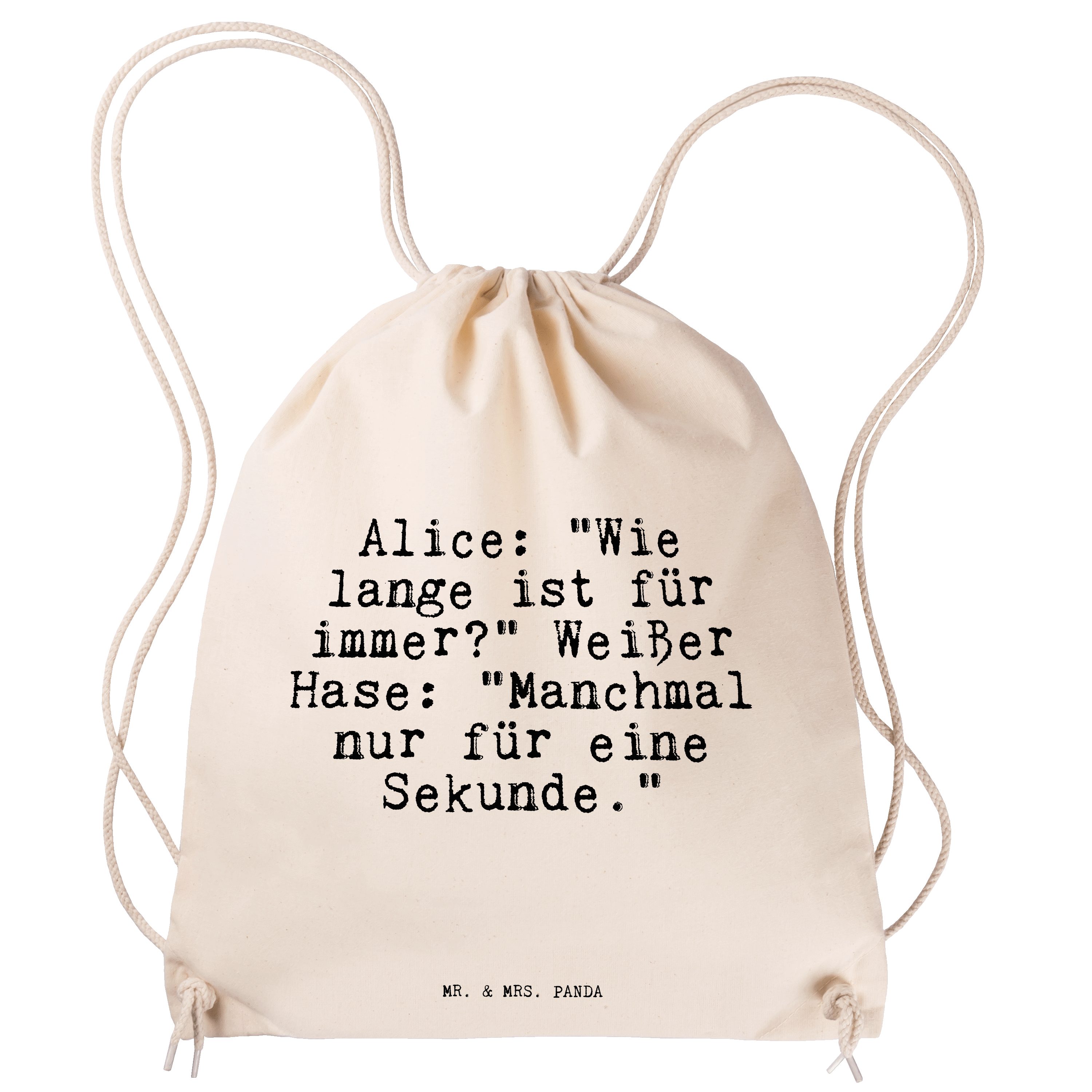 Mr. & Mrs. Panda Sporttasche »Alice "Wie lange ist... Transparent
