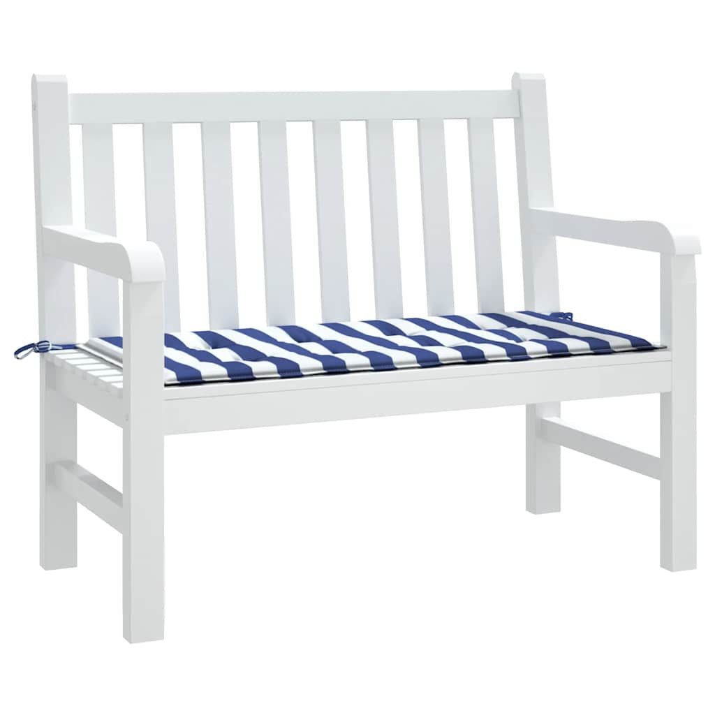 vidaXL Sitzauflage Gartenbank-Auflage Blau&Weiß Gestreift 120x50x4 günstig online kaufen