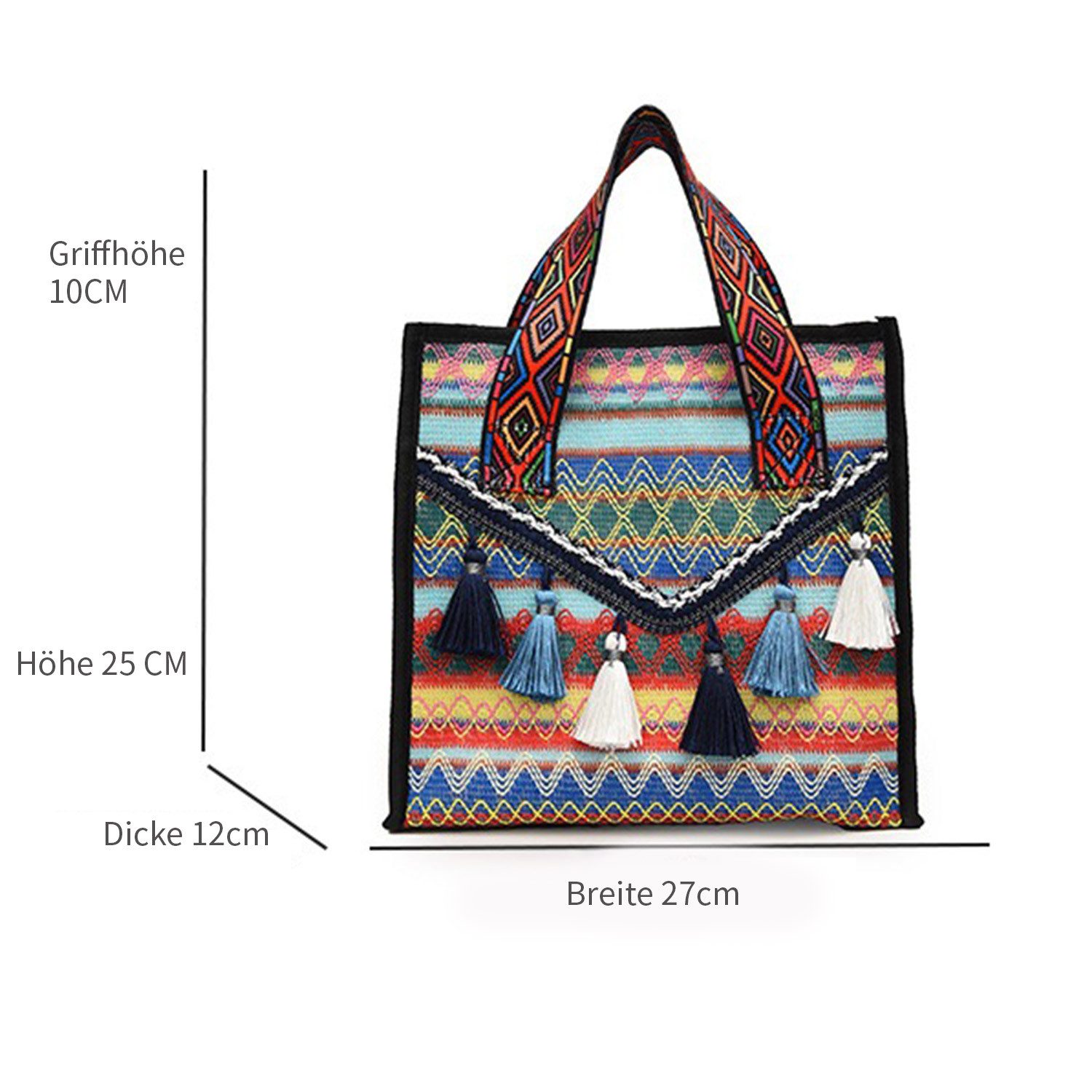 Refttenw Tragetasche Damen Boho Geflochten Henkeltasche günstig online kaufen