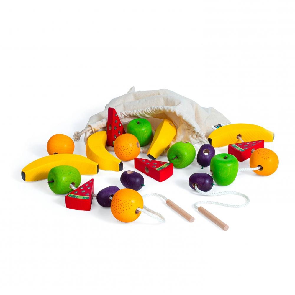 Erzi® Lernspielzeug Erzi Lernspiel Fädelfrüchte