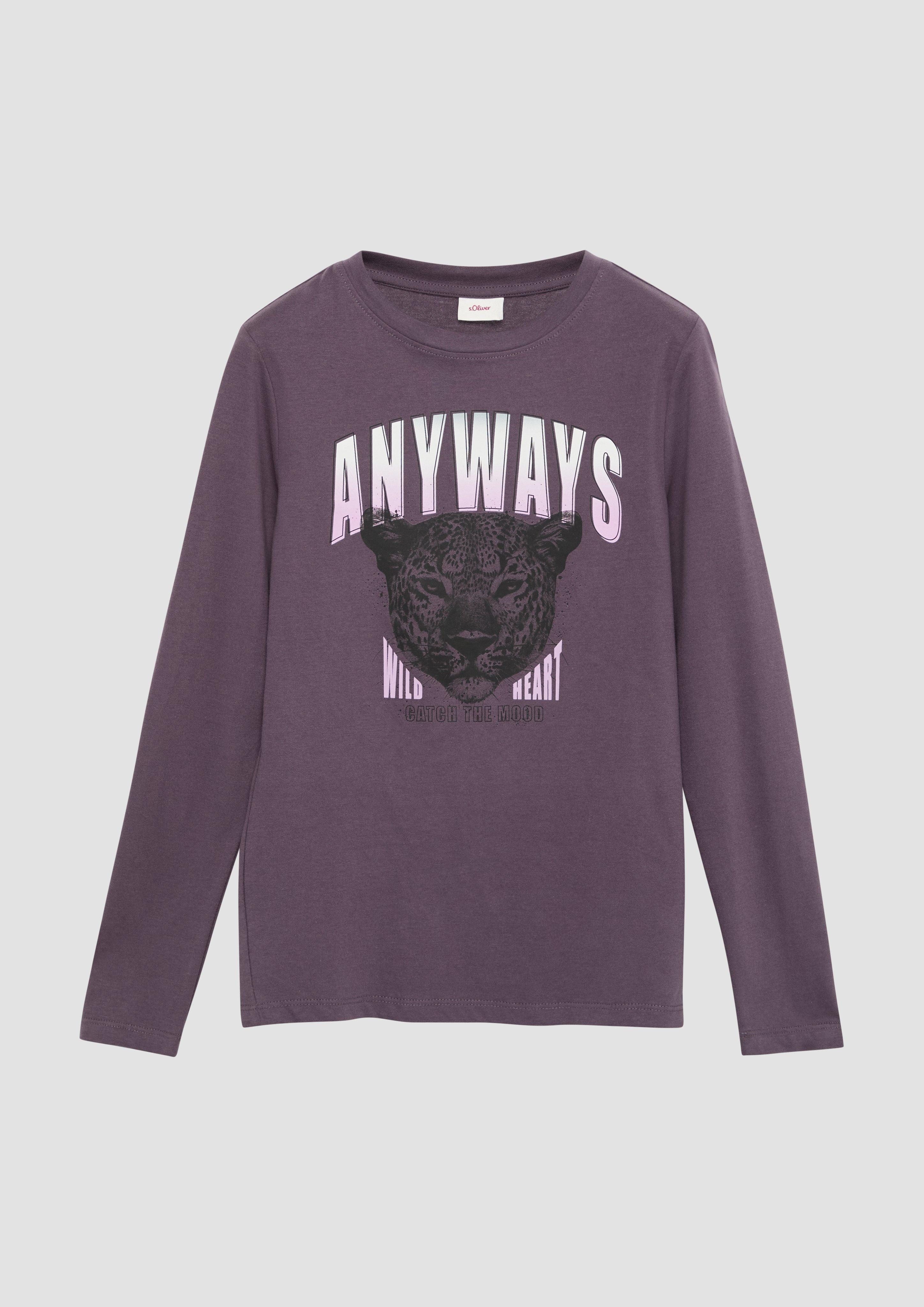 Langarmshirt Langarmshirt mit Front-Print