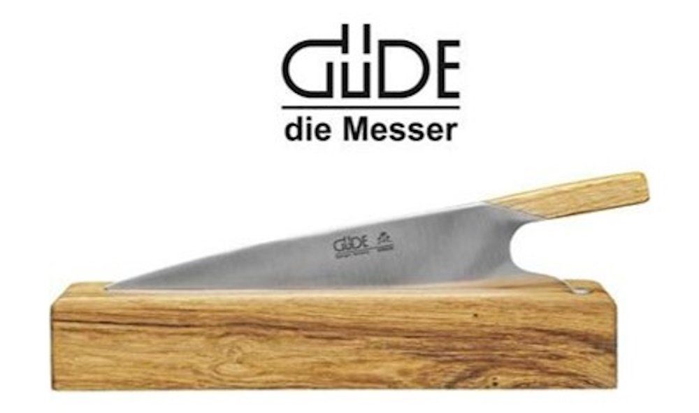 Güde Messer Solingen Kochmesser Güde The Knife Eichen Holzgriff und Messerblock aus Eiche