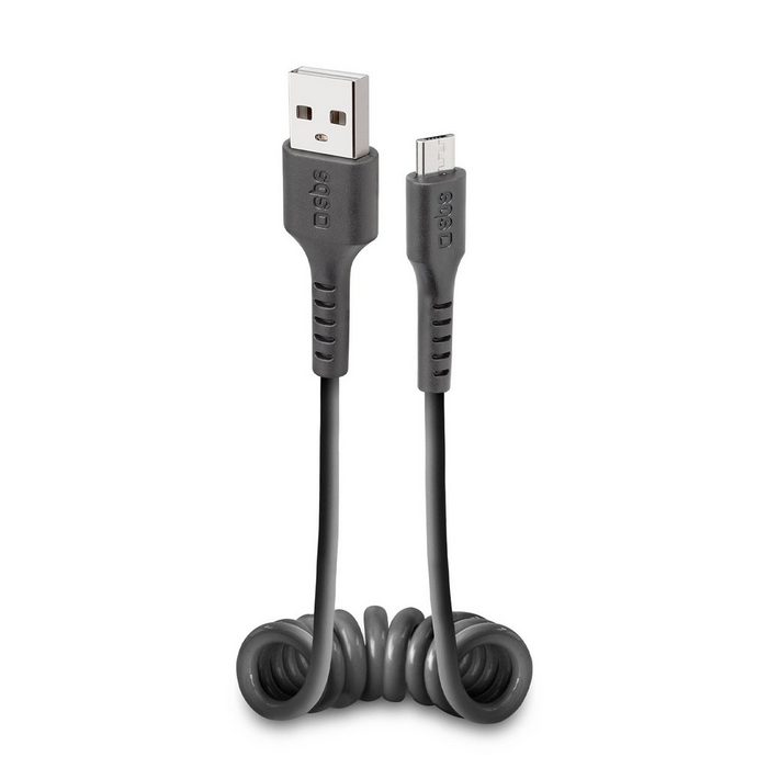 sbs Handy Ladekabel mit Anschlüssen für USB 2.0 & Micro USB Smartphone-Kabel