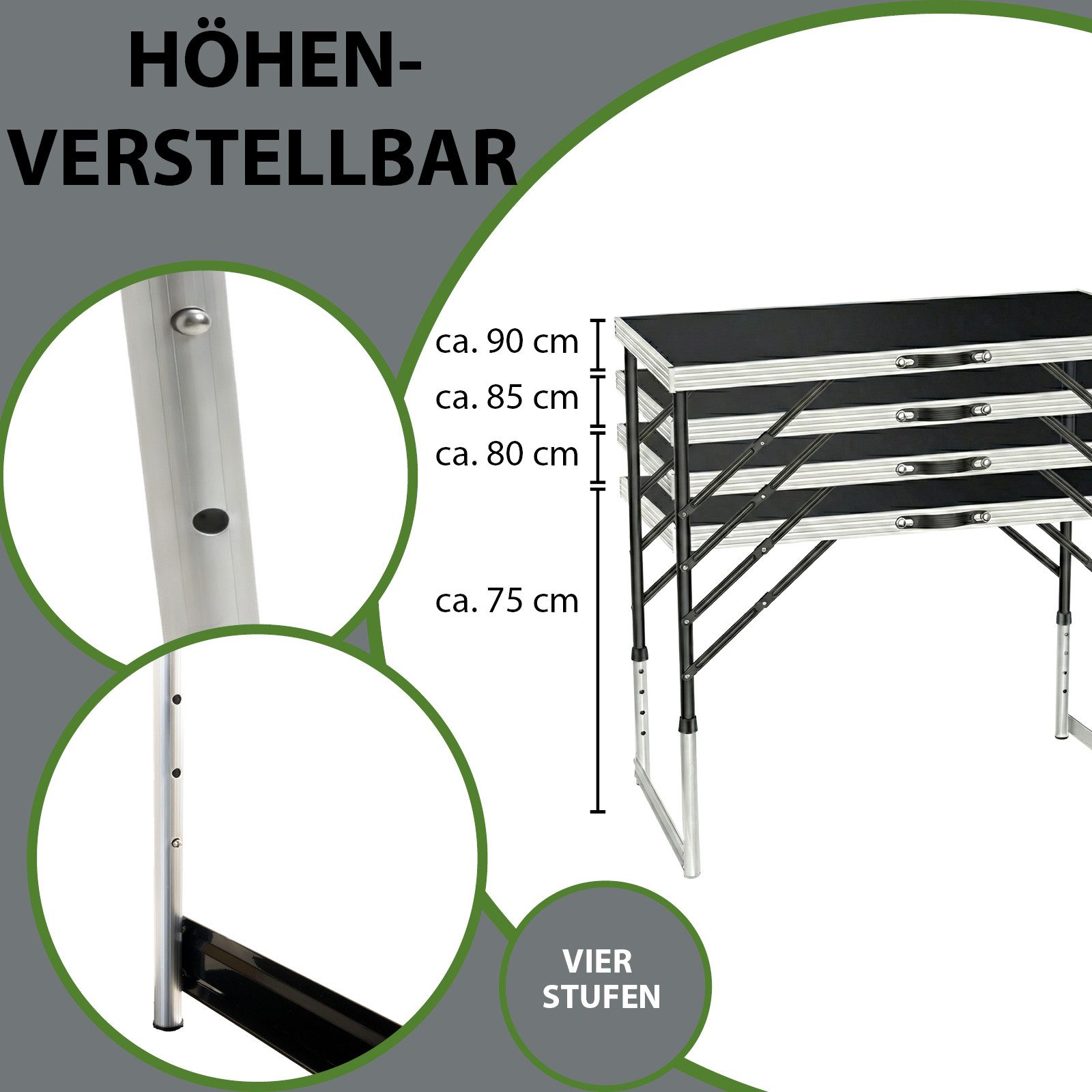 TRUTZHOLM 2er-Set Werkbank Klappbar – 60x85 Cm, H Produktbild-Vorschau 3