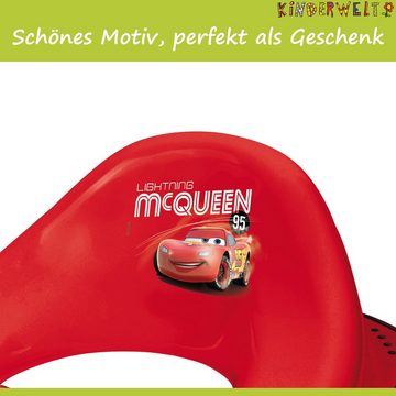 KiNDERWELT Töpfchen Premium Kinder-Toilettensitz Disney Cars rot für Kinder stabiler WC, Anti-Rutsch-Funktion