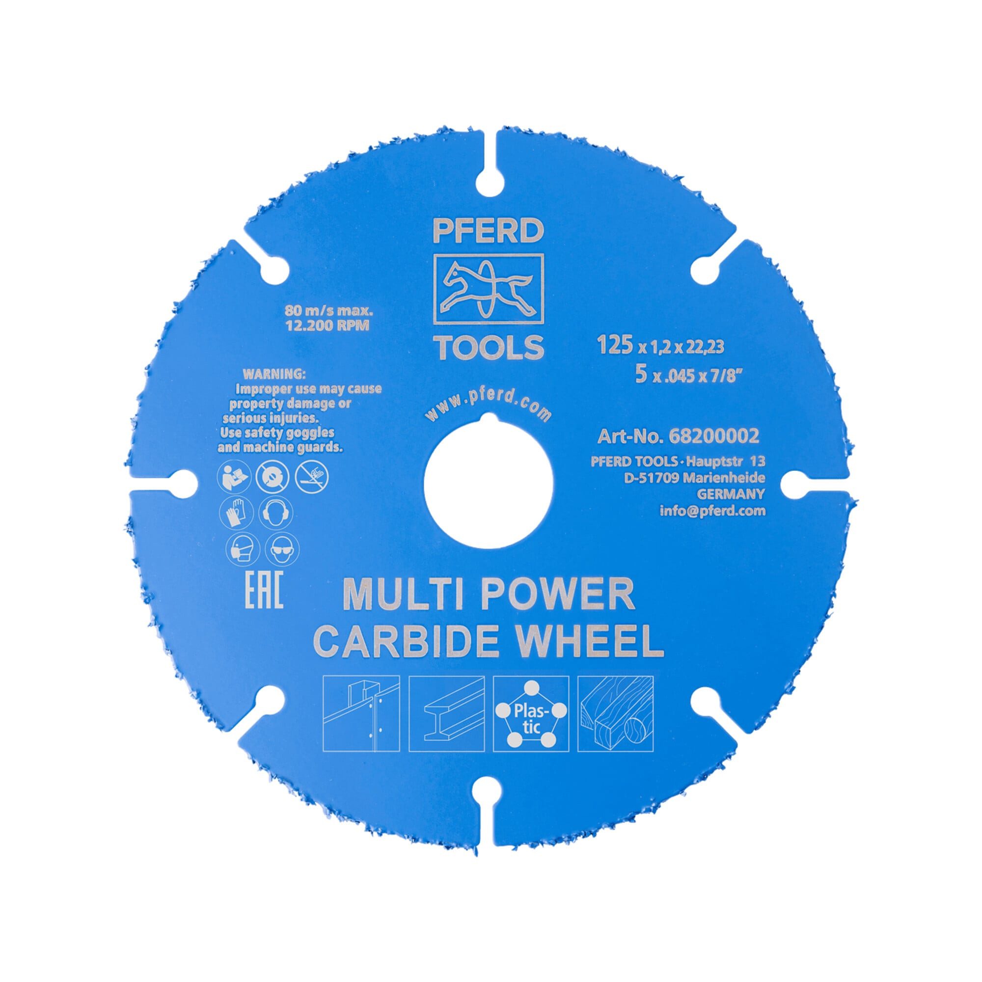 Pferd Trennscheiben PFERD Trennscheibe POS MULTI POWER CARBIDE WHEEL DS 125 x 1,2 x 22,23