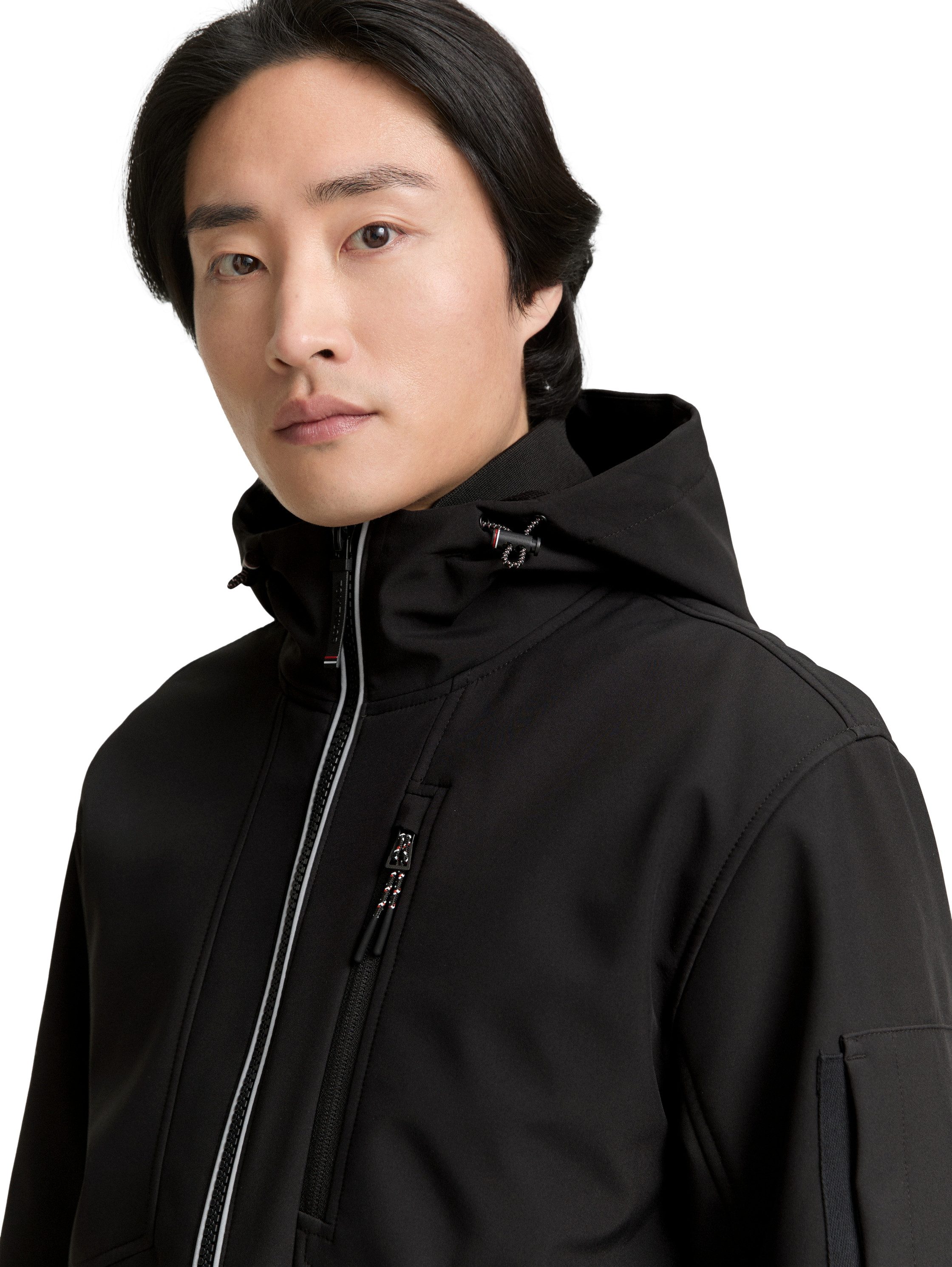 TOM TAILOR Softshelljacke mit Kapuze