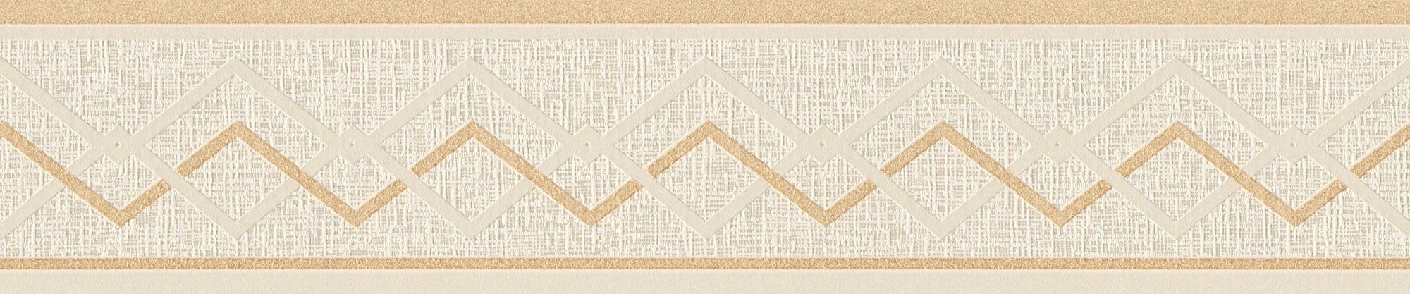 Bordüre 11, A.S. Metallic Geometrisch beige/creme Only Tapete Création grafisch, Motiv, Borders geometrisch, Bordüre strukturiert,